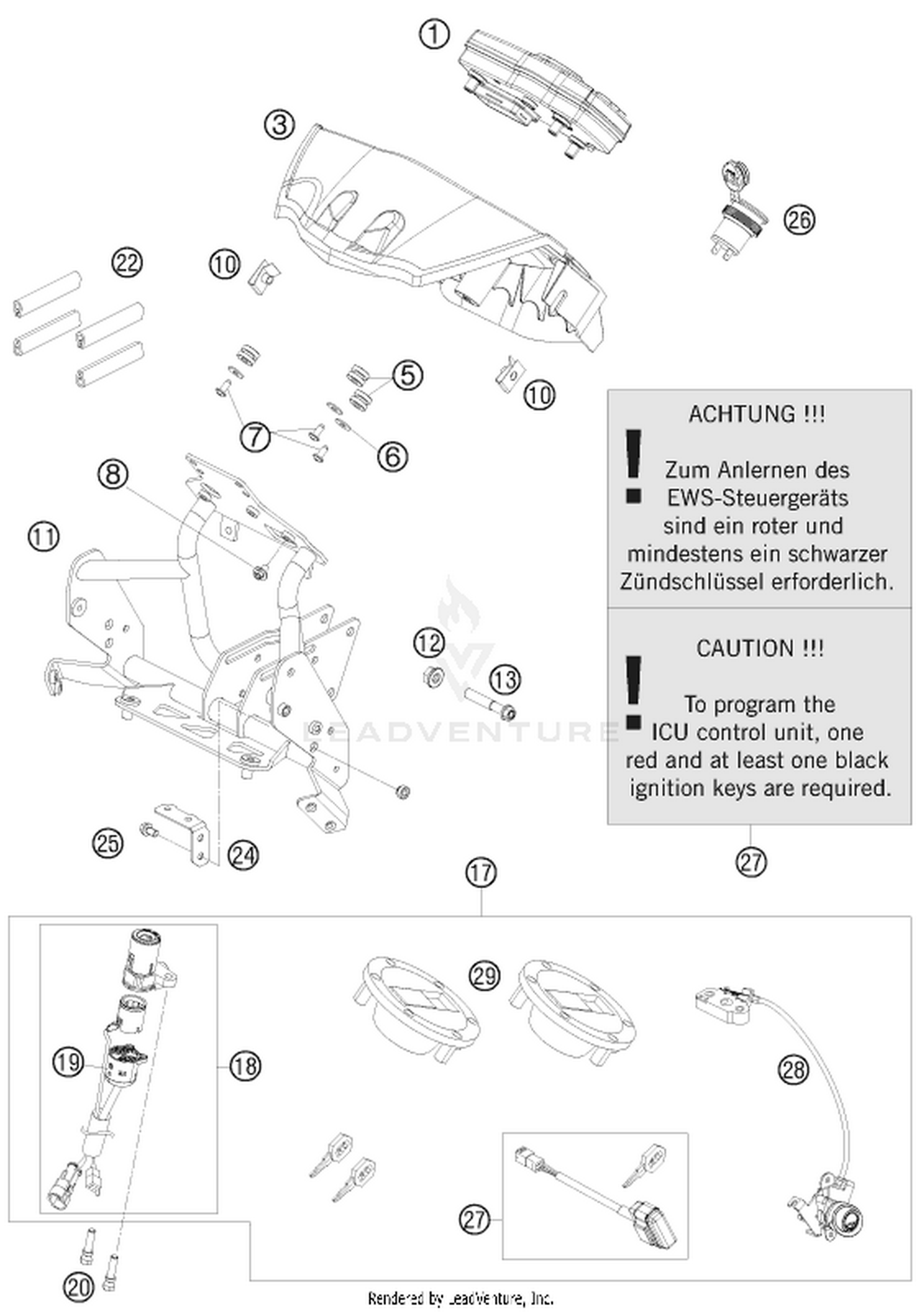 14 INSTRUMENTS / LOCK SYSTEM