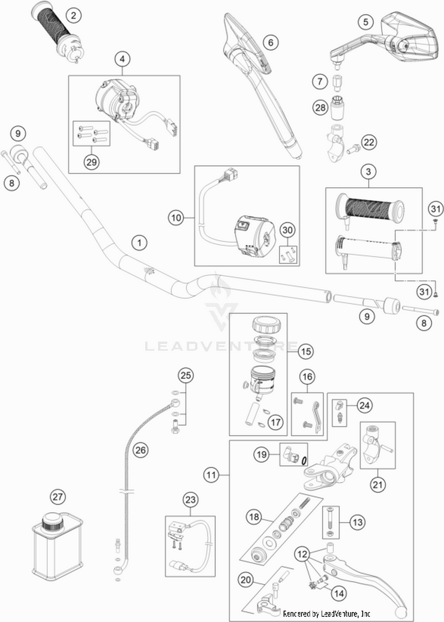 02 HANDLEBAR, CONTROLS