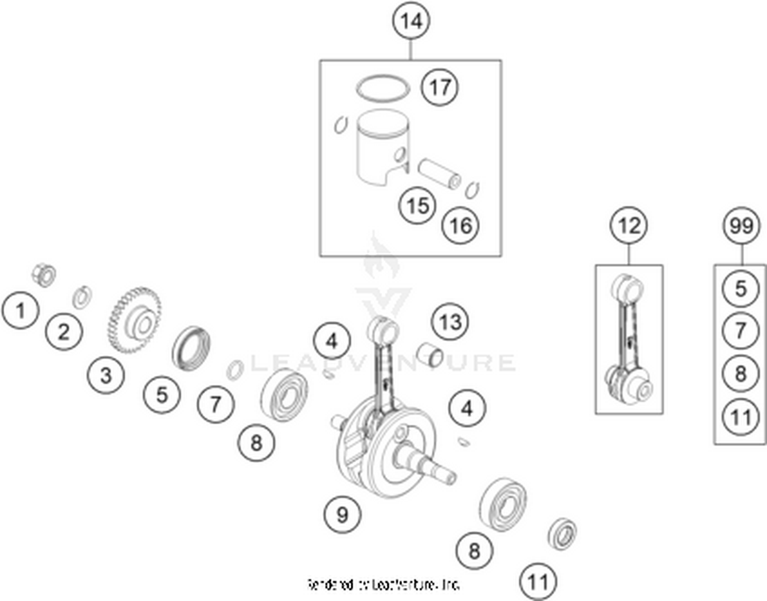 30 CRANKSHAFT, PISTON
