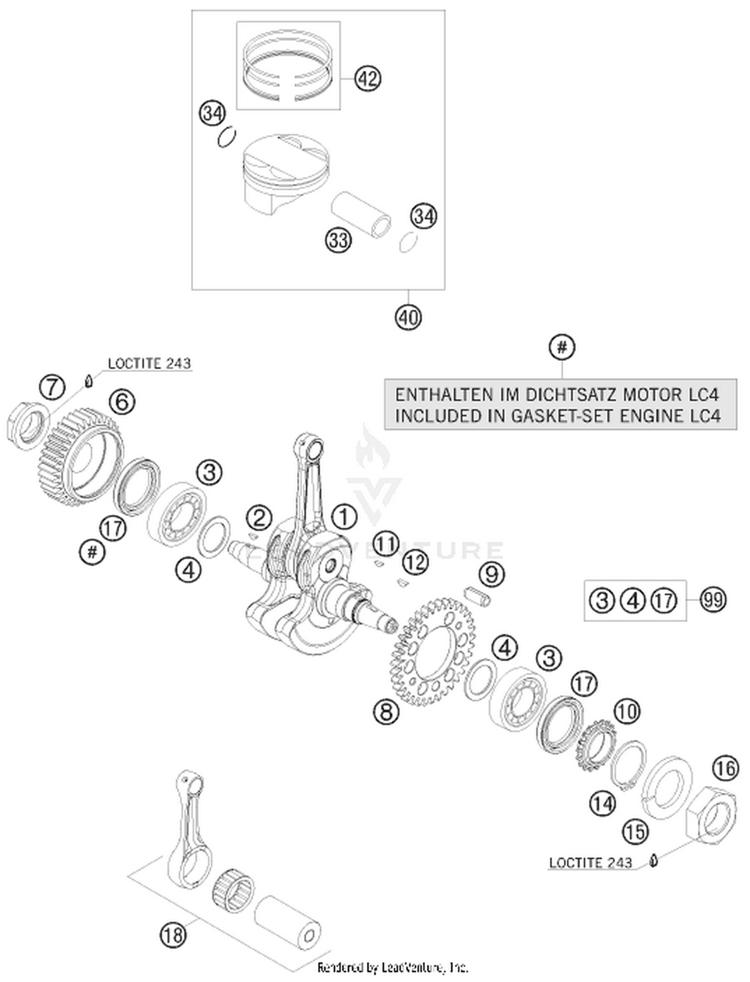 30 CRANKSHAFT, PISTON
