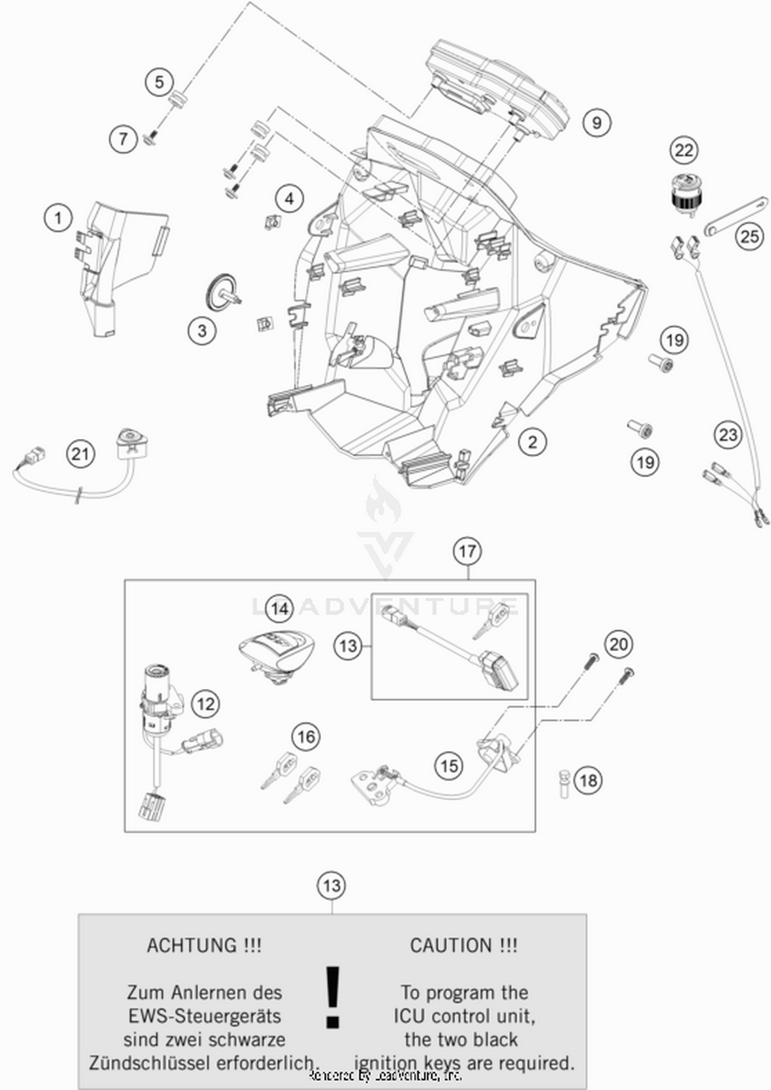 14 INSTRUMENTS / LOCK SYSTEM