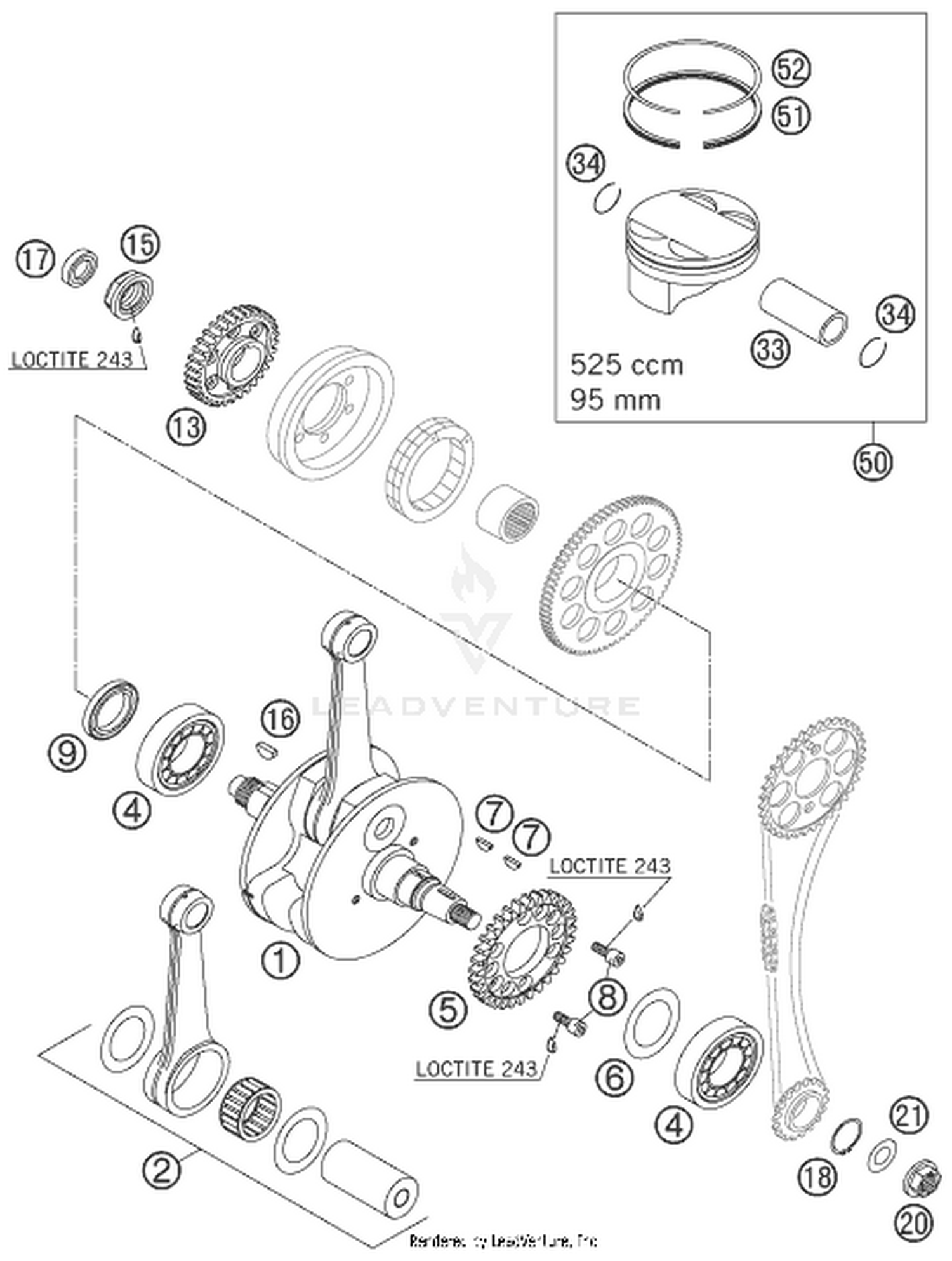 30 CRANKSHAFT, PISTON
