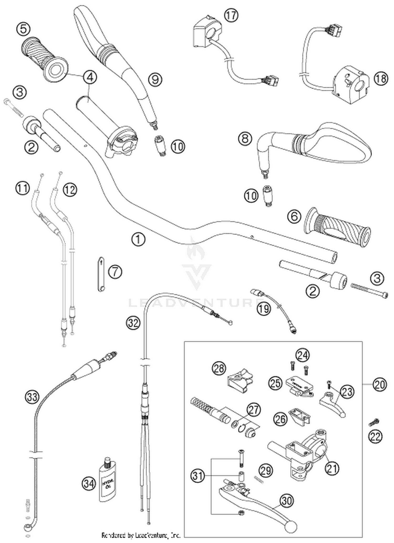 02 HANDLEBAR, CONTROLS