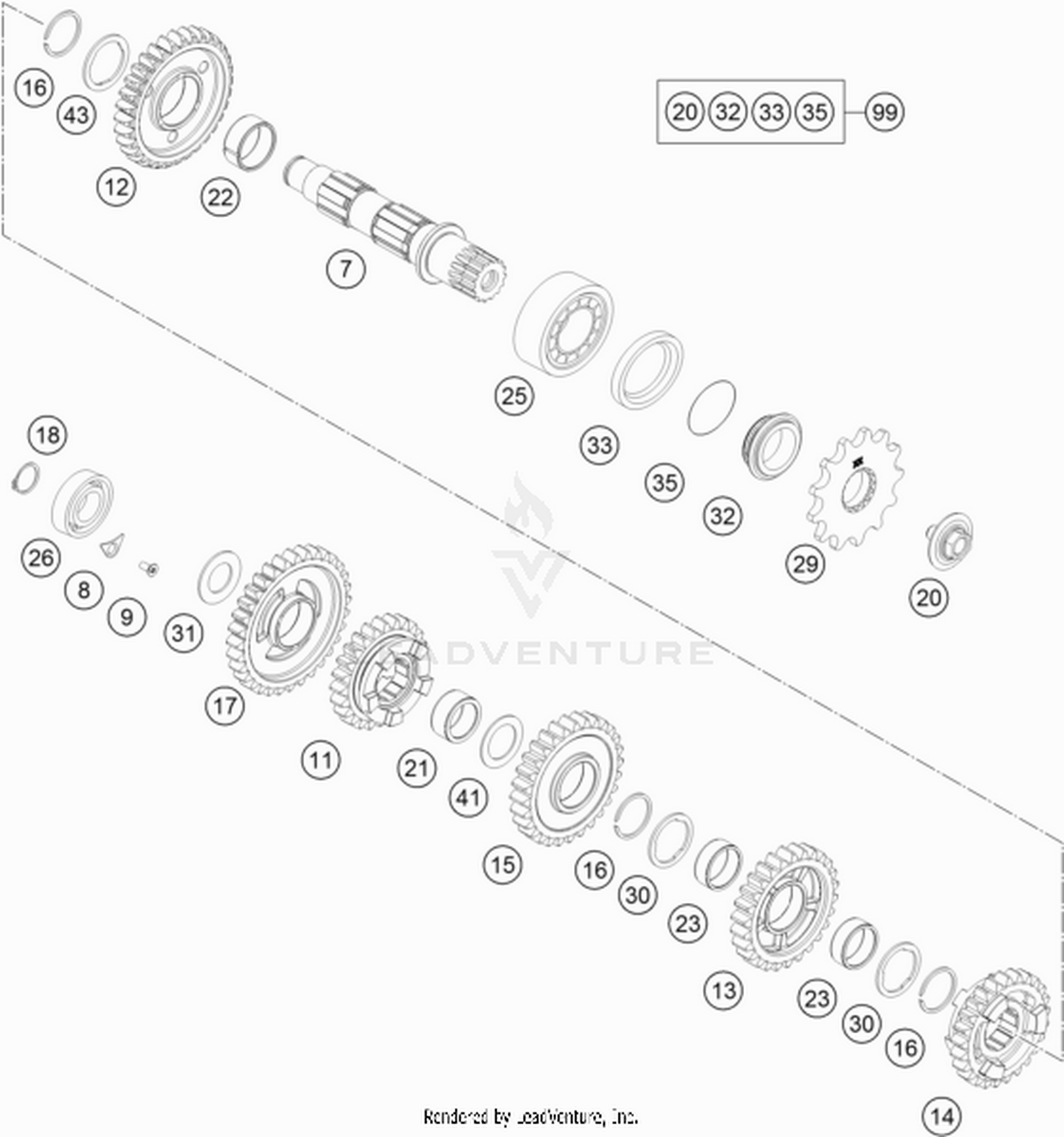 33 TRANSMISSION II - COUNTERSHAFT