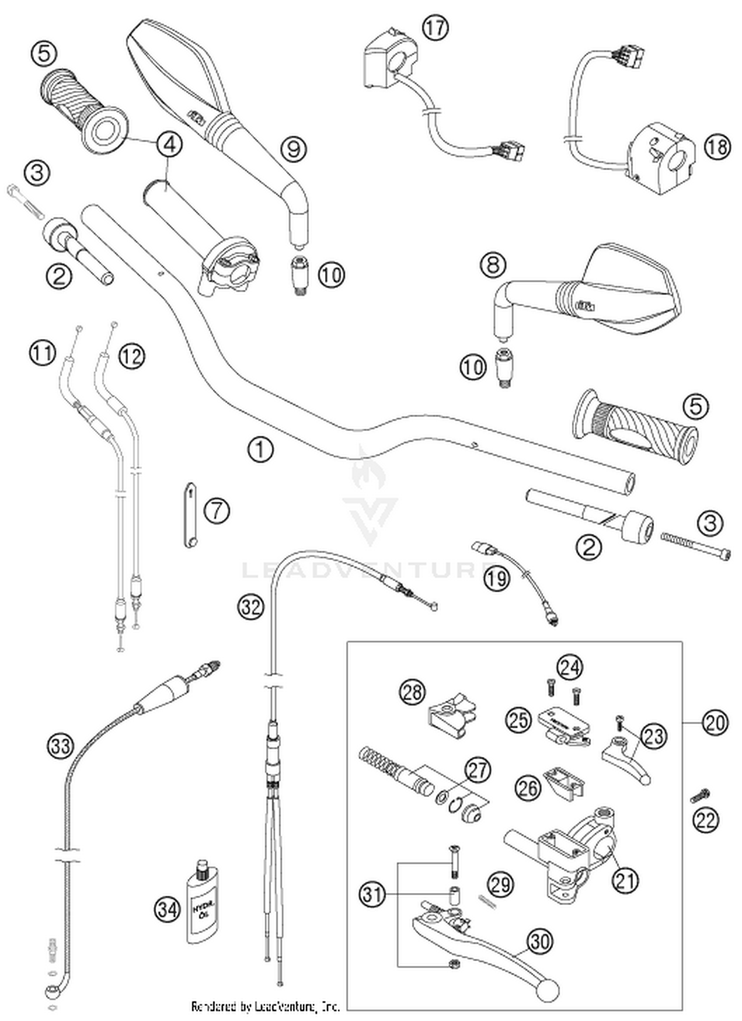 02 HANDLEBAR, CONTROLS