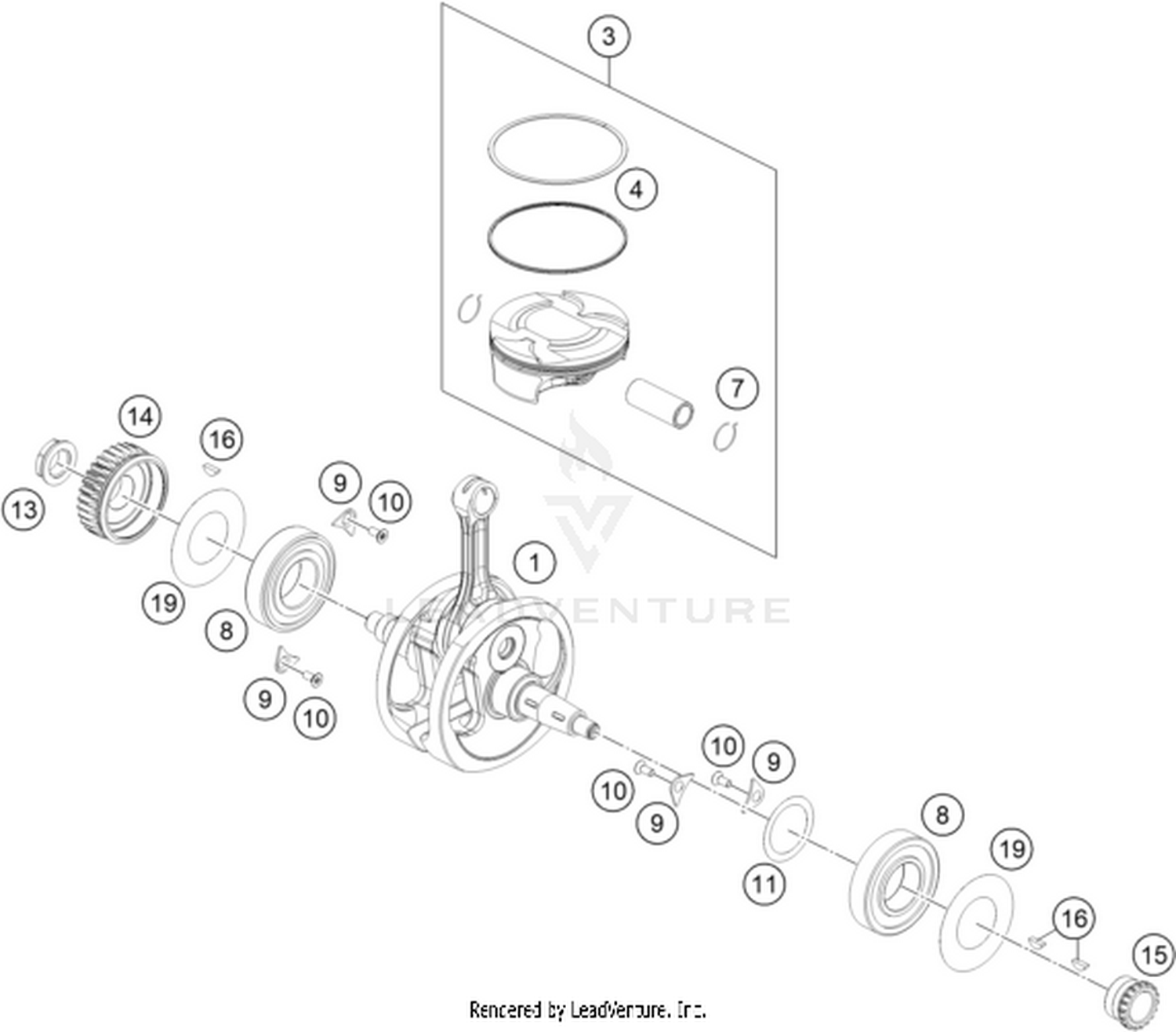 30 CRANKSHAFT, PISTON