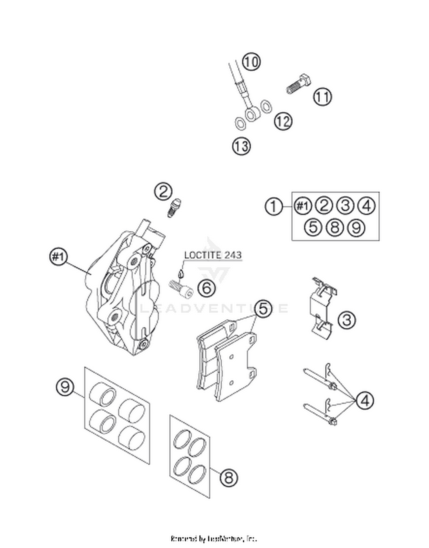 13 FRONT BRAKE CALIPER