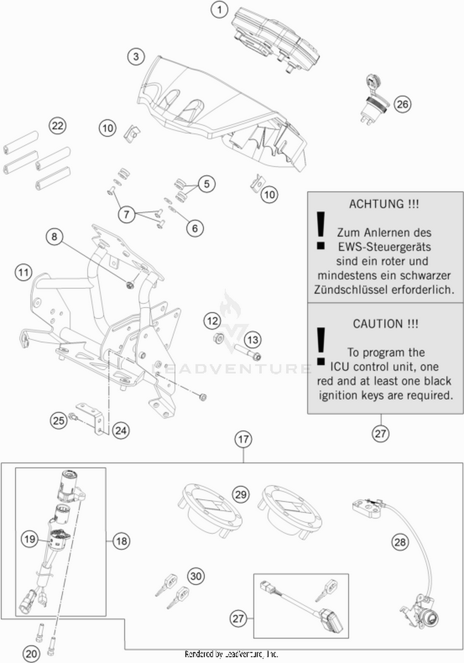 14 INSTRUMENTS / LOCK SYSTEM