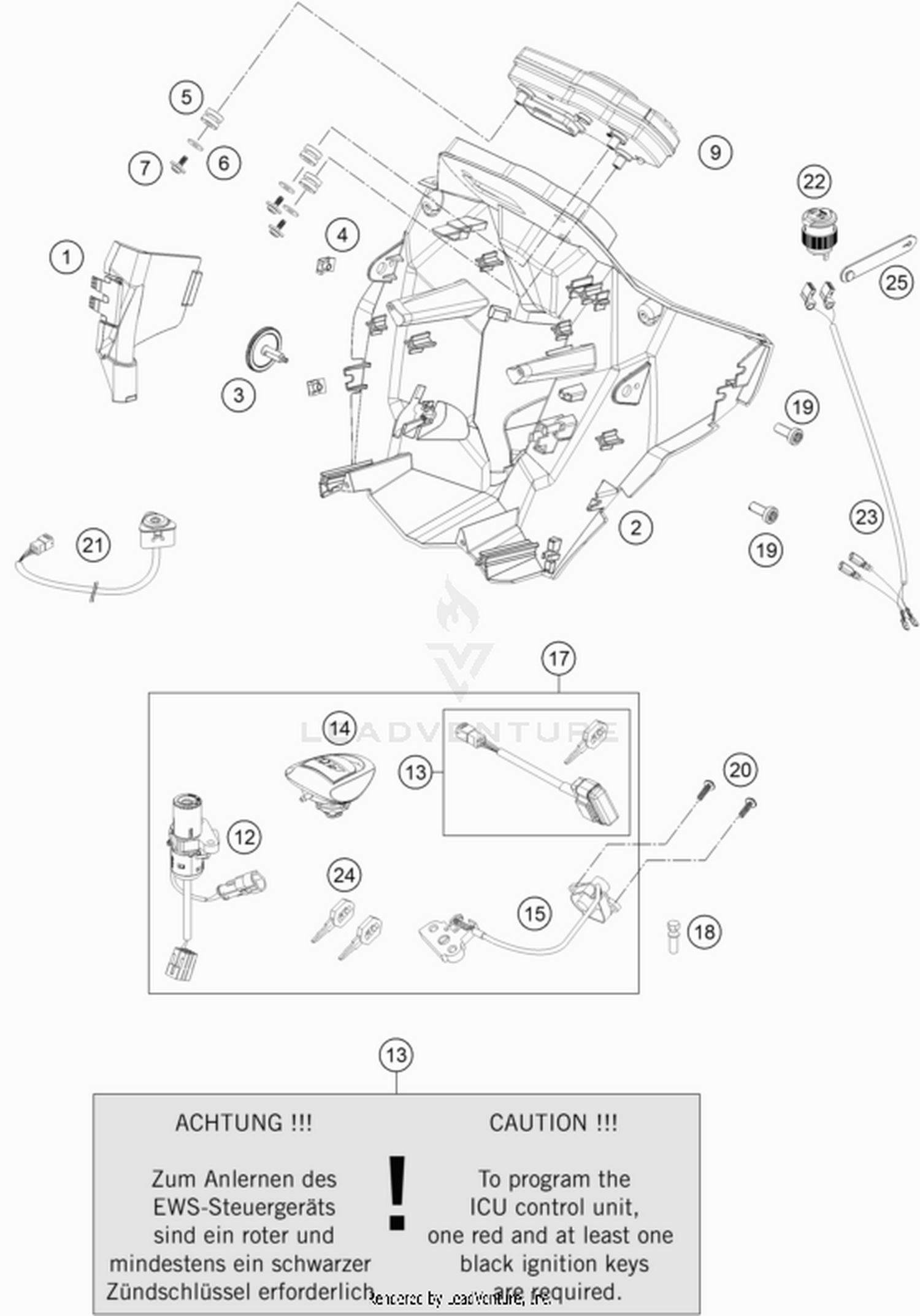 14 INSTRUMENTS / LOCK SYSTEM
