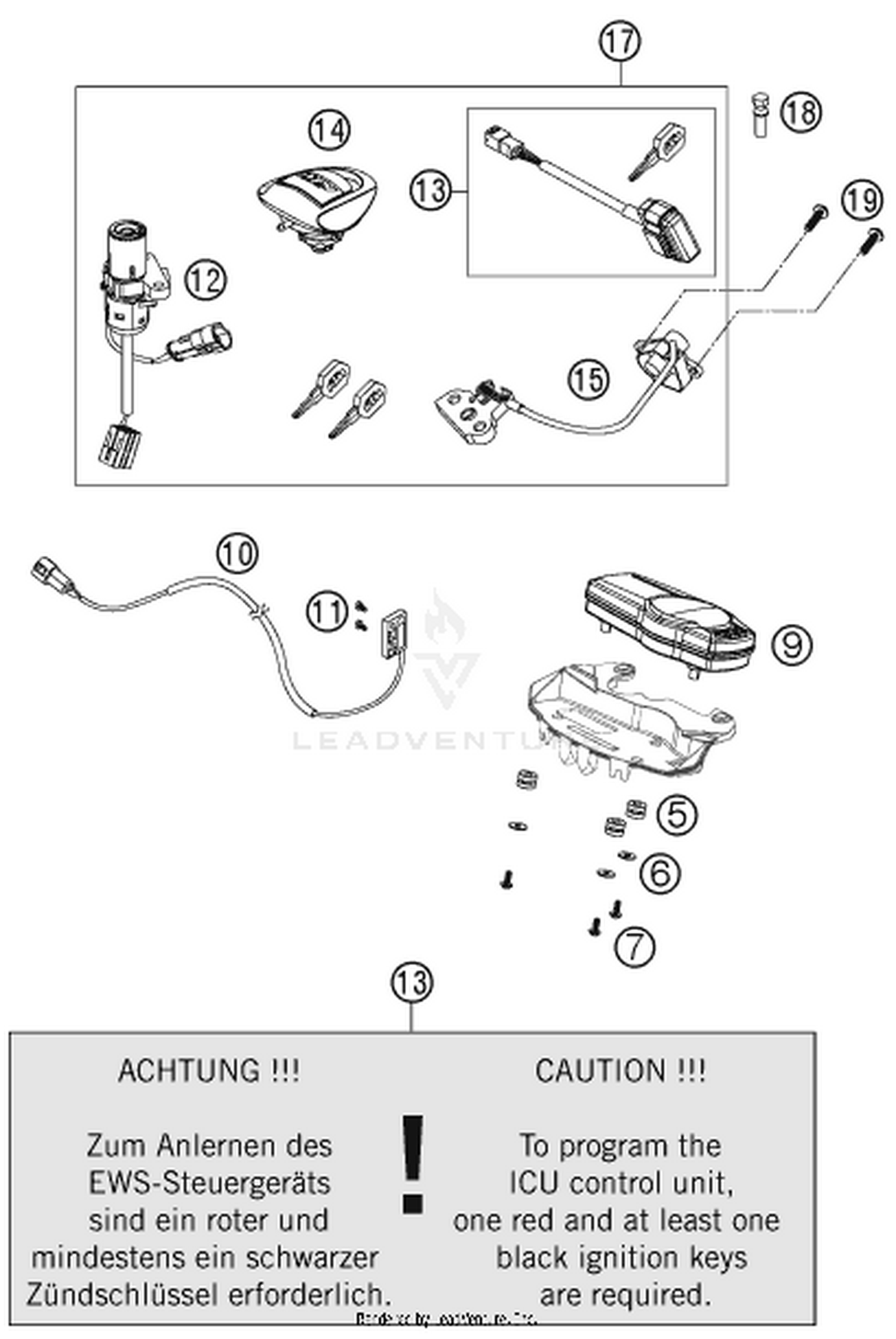 14 INSTRUMENTS / LOCK SYSTEM