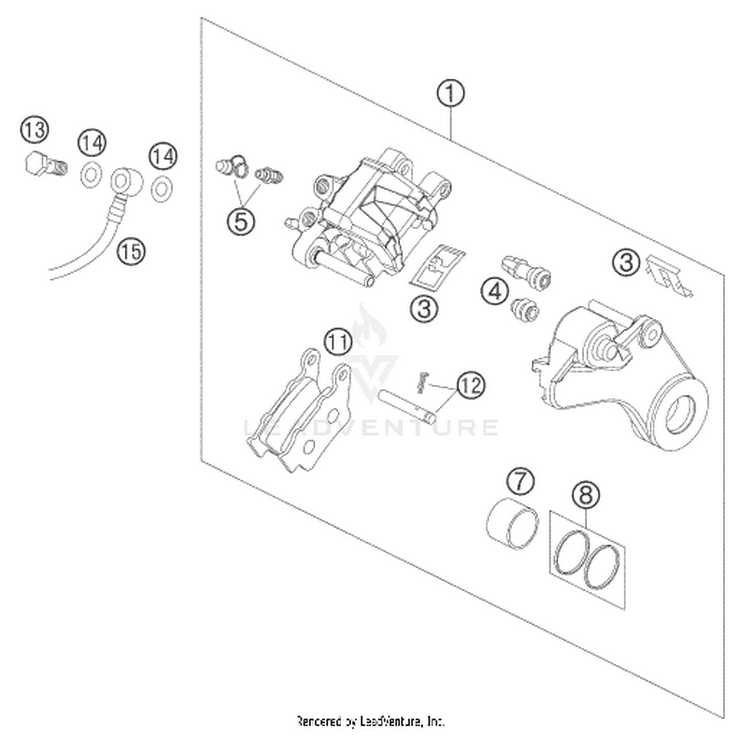 13 REAR BRAKE CALIPER