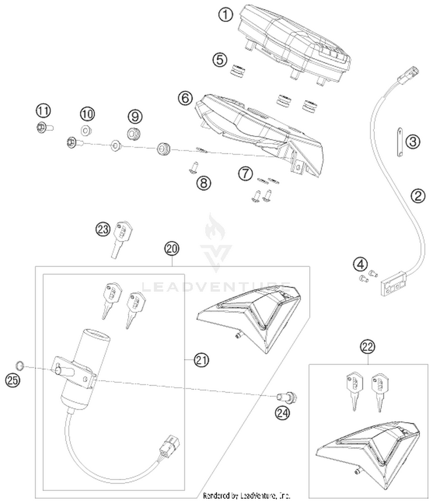 14 INSTRUMENTS / LOCK SYSTEM