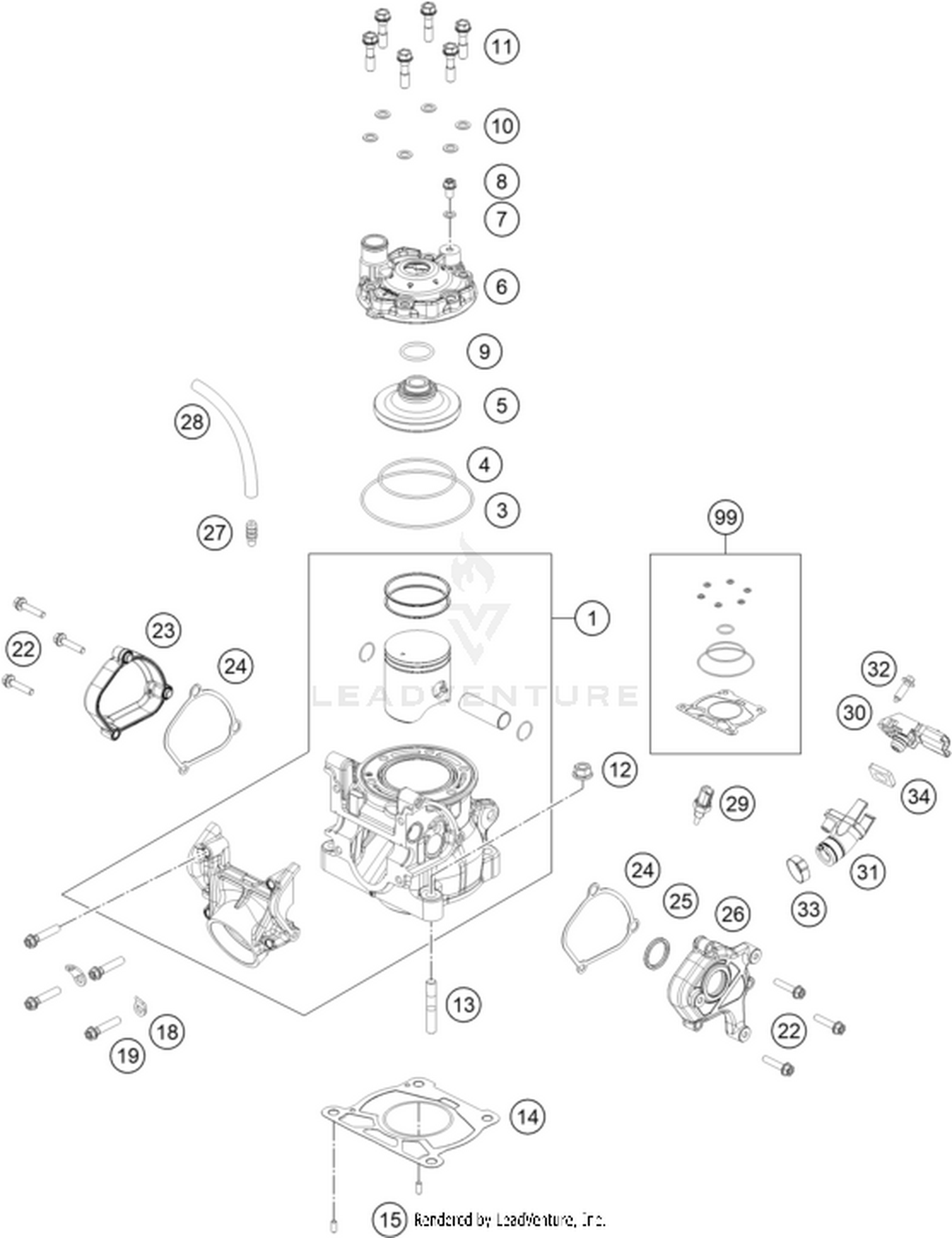 30 CYLINDER, CYLINDER HEAD