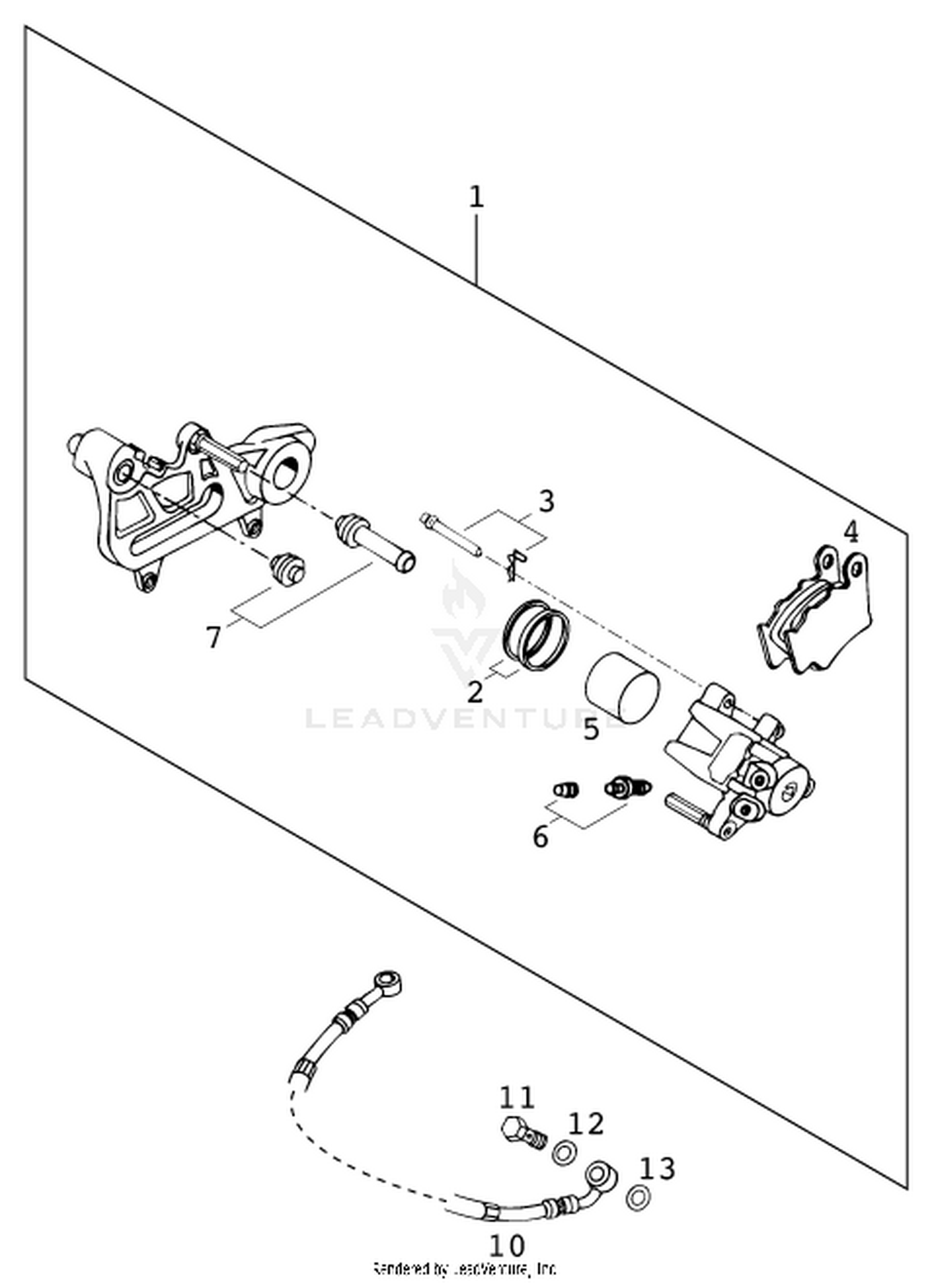13 REAR BRAKE CALIPER