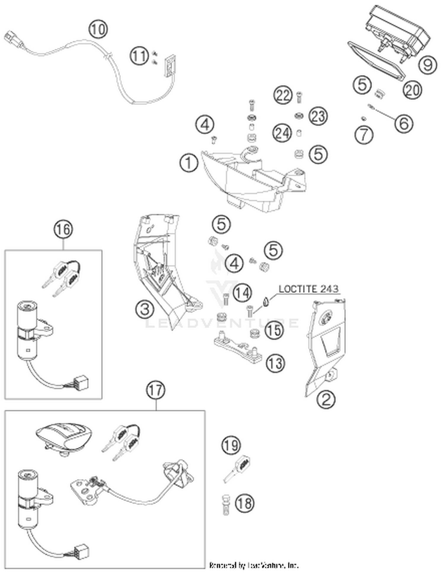14 INSTRUMENTS / LOCK SYSTEM