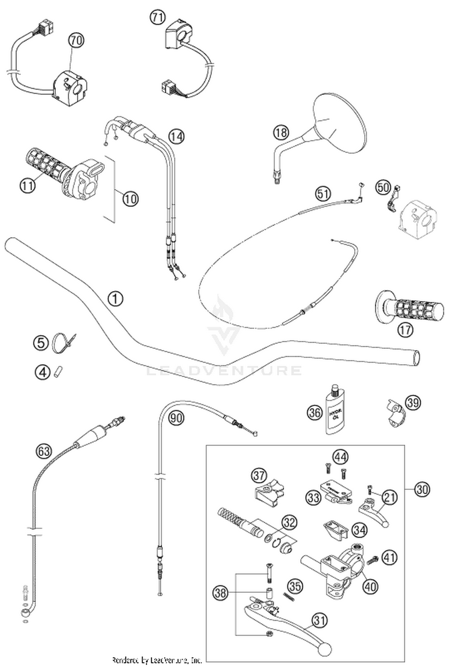 02 HANDLEBAR, CONTROLS