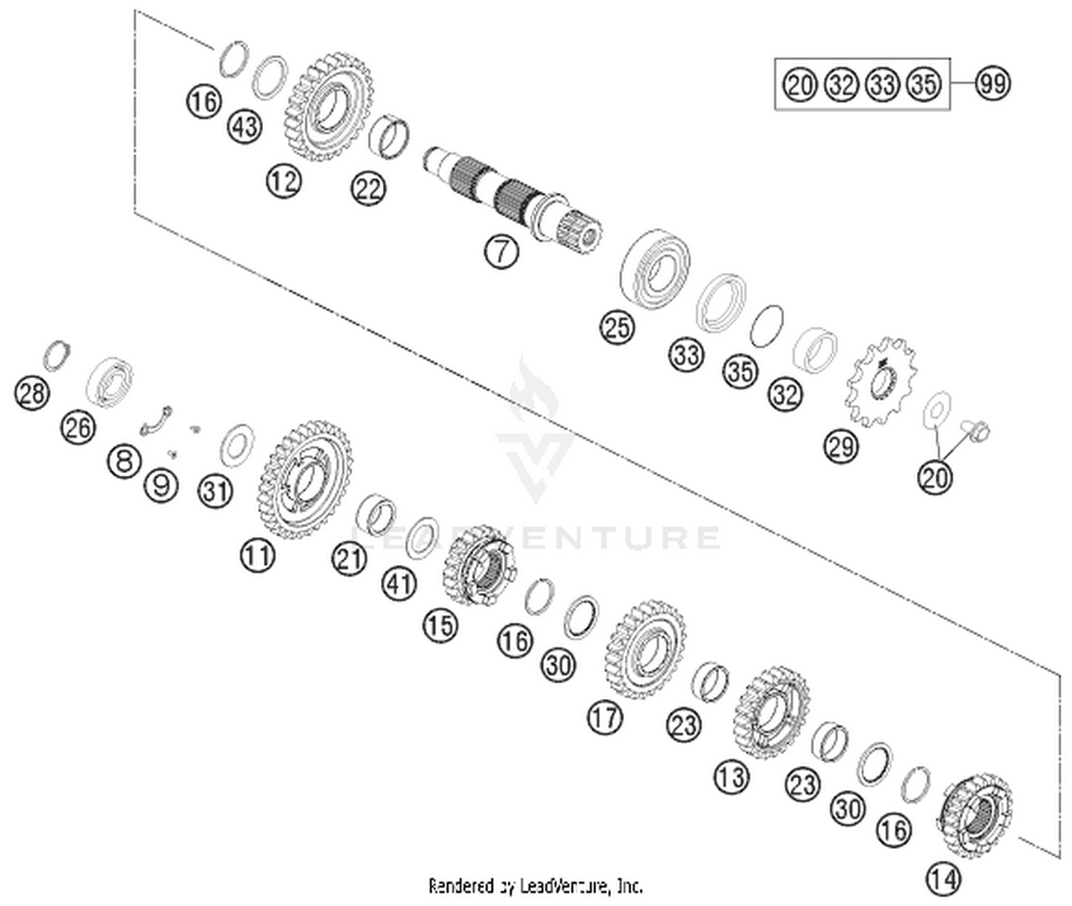 33 TRANSMISSION II - COUNTERSHAFT