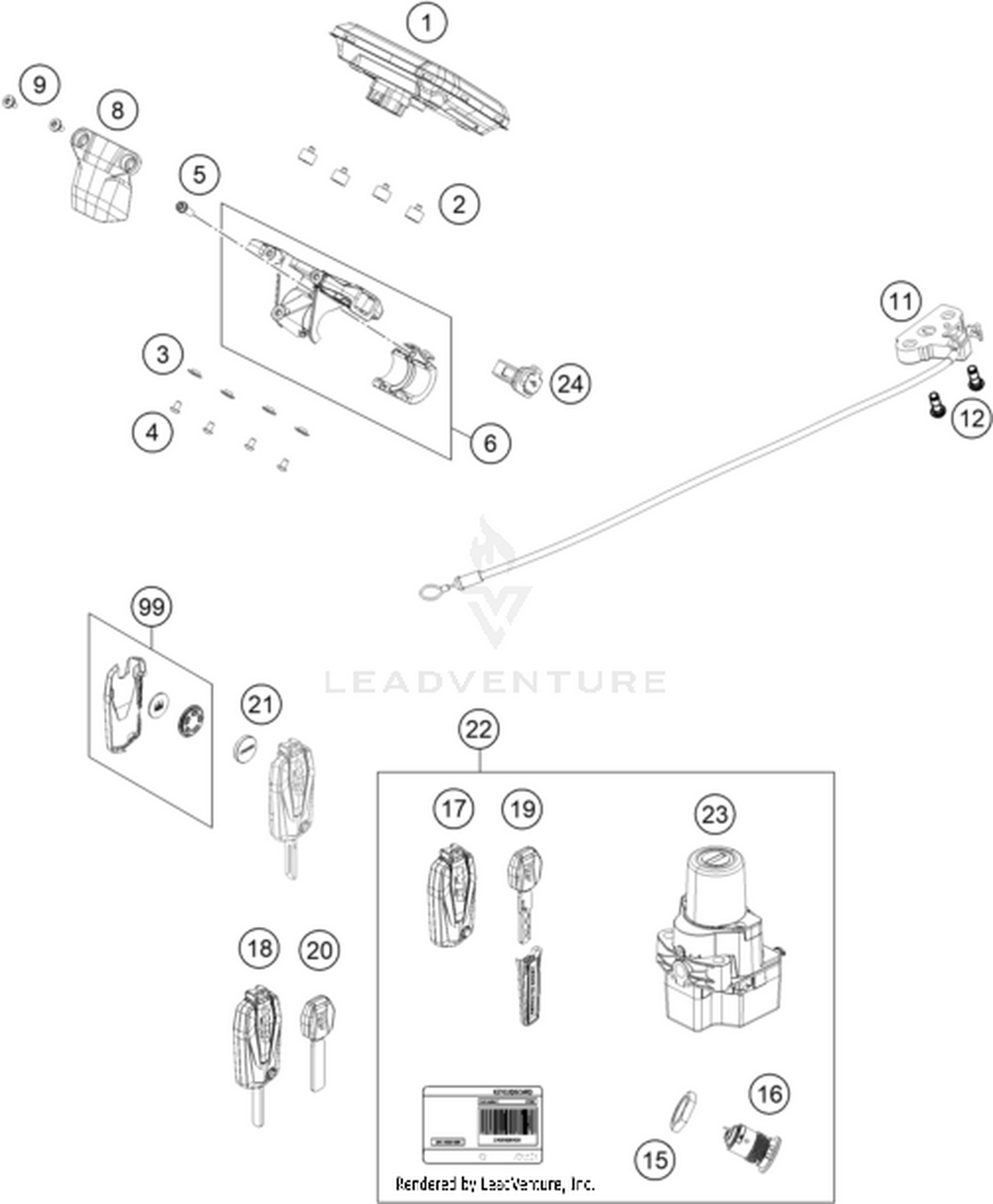 14 INSTRUMENTS / LOCK SYSTEM