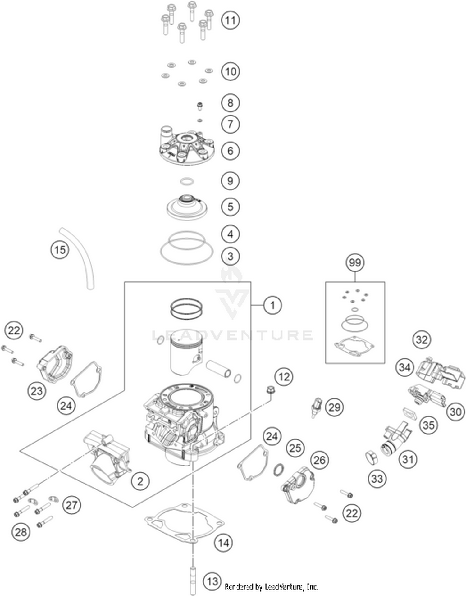 30 CYLINDER, CYLINDER HEAD