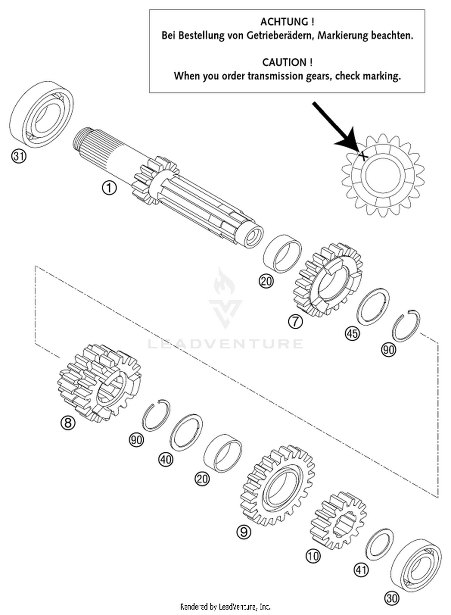 33 TRANSMISSION I - MAIN SHAFT