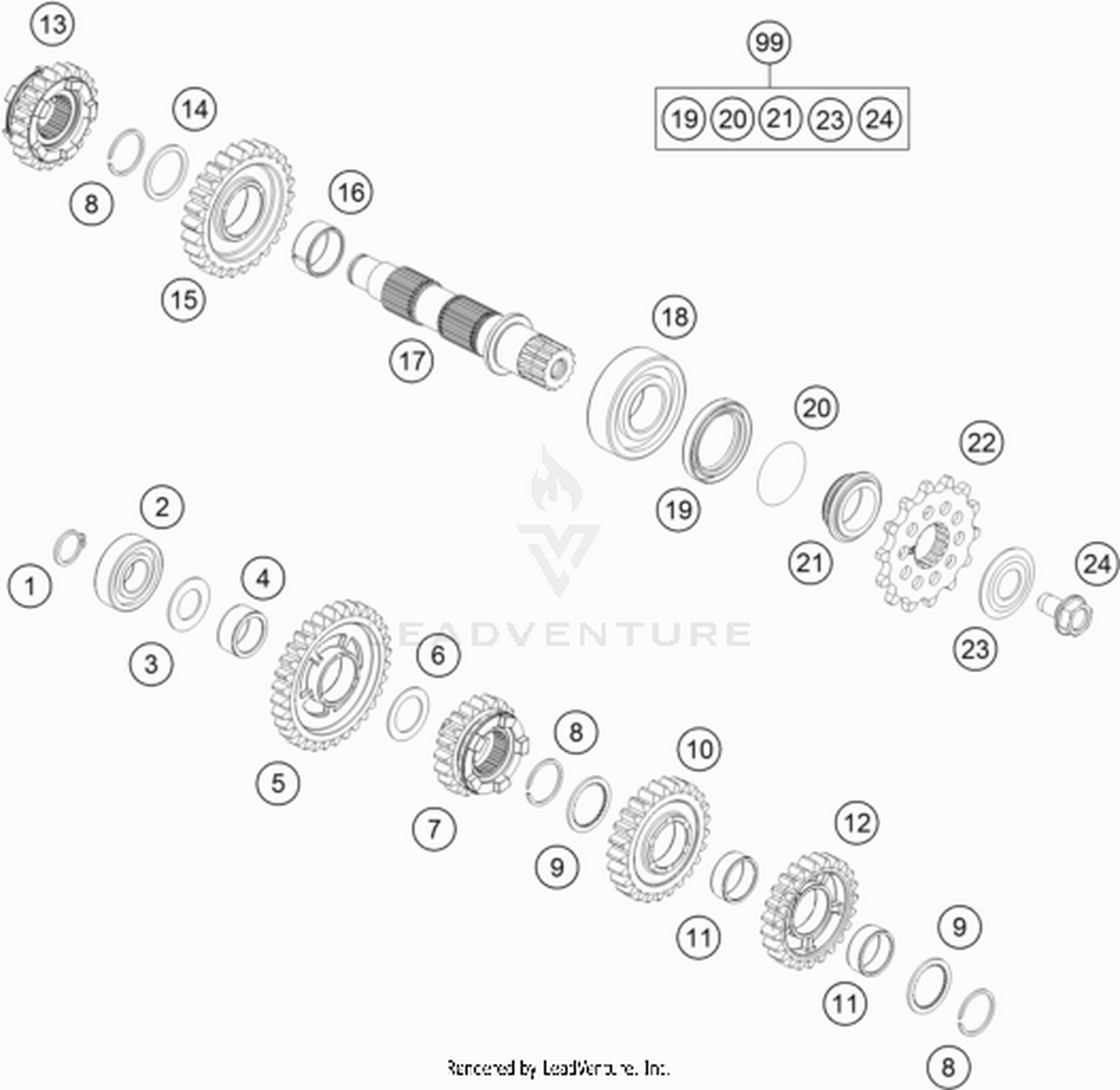 33 TRANSMISSION II - COUNTERSHAFT