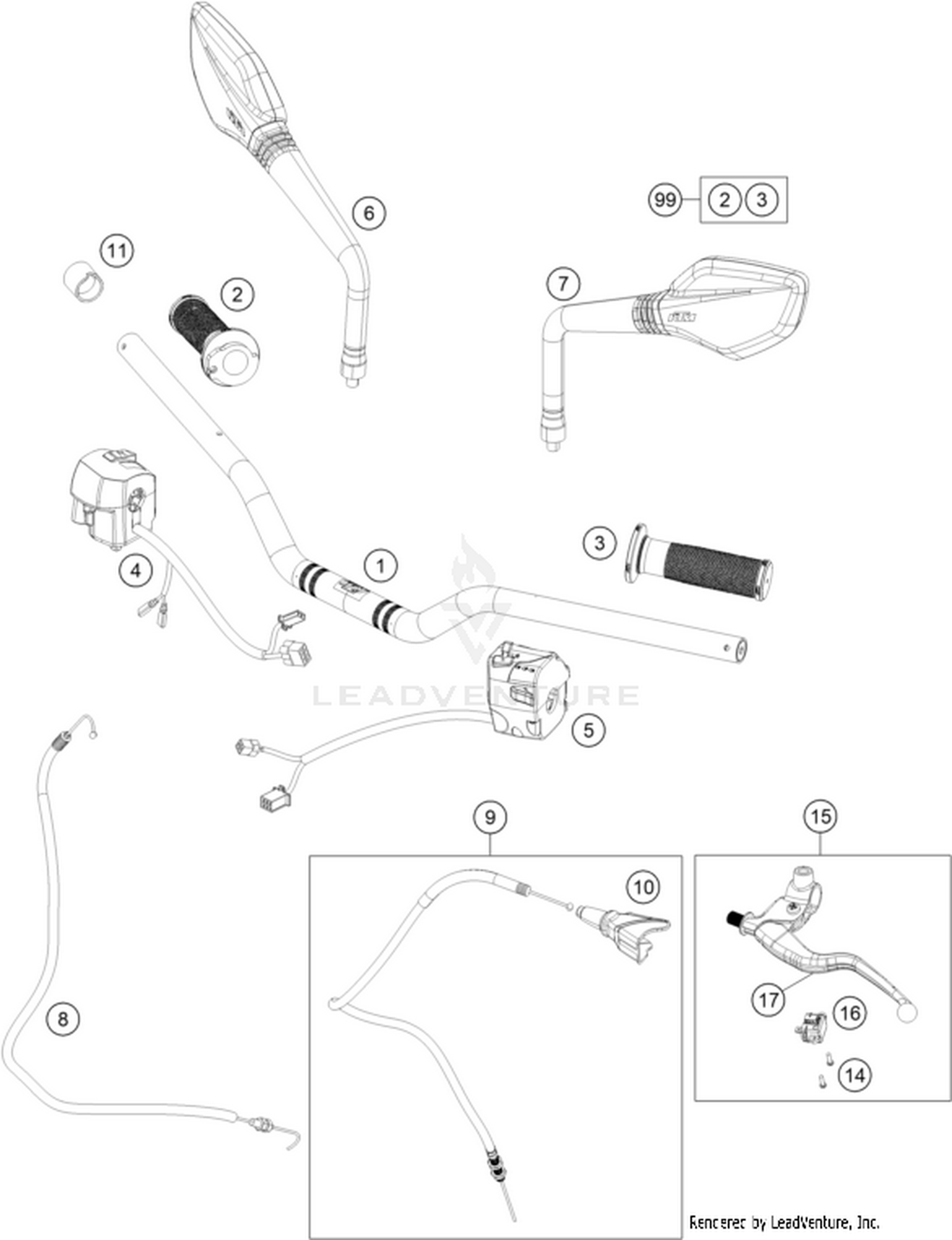 02 HANDLEBAR, CONTROLS