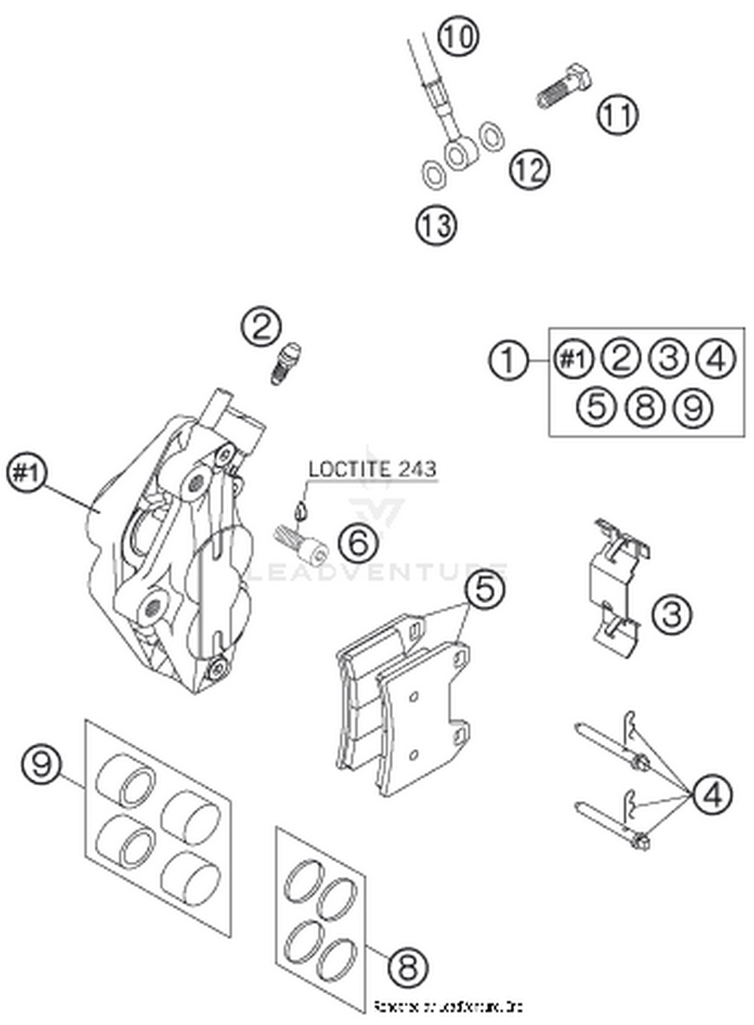 13 FRONT BRAKE CALIPER