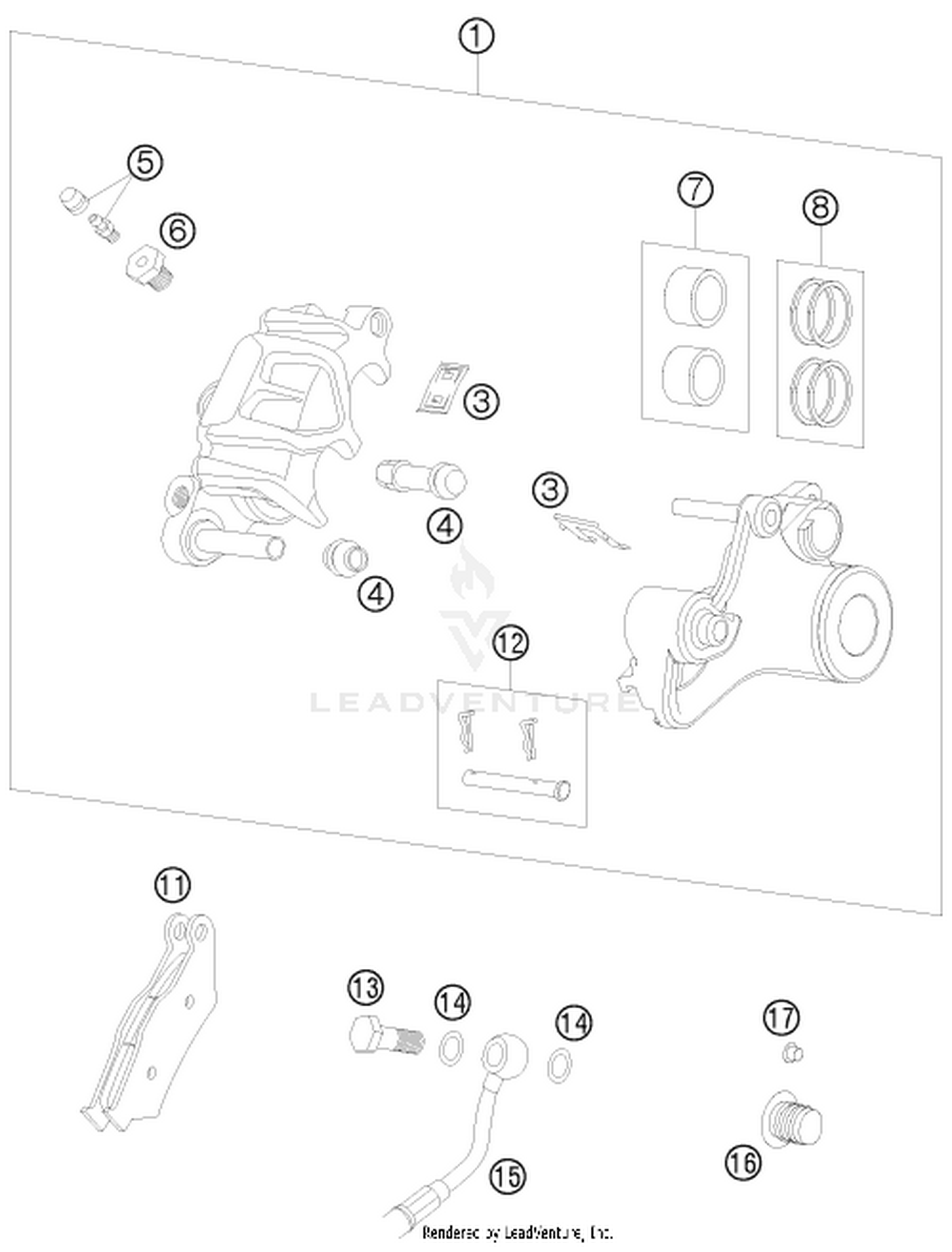 13 REAR BRAKE CALIPER