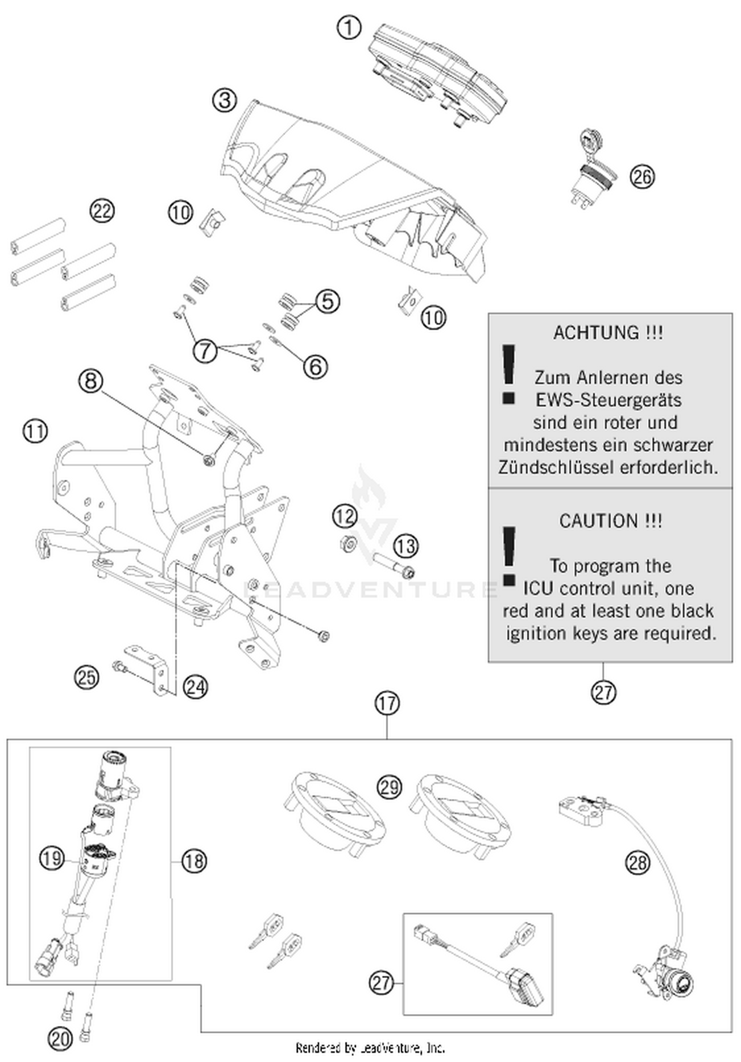 14 INSTRUMENTS / LOCK SYSTEM