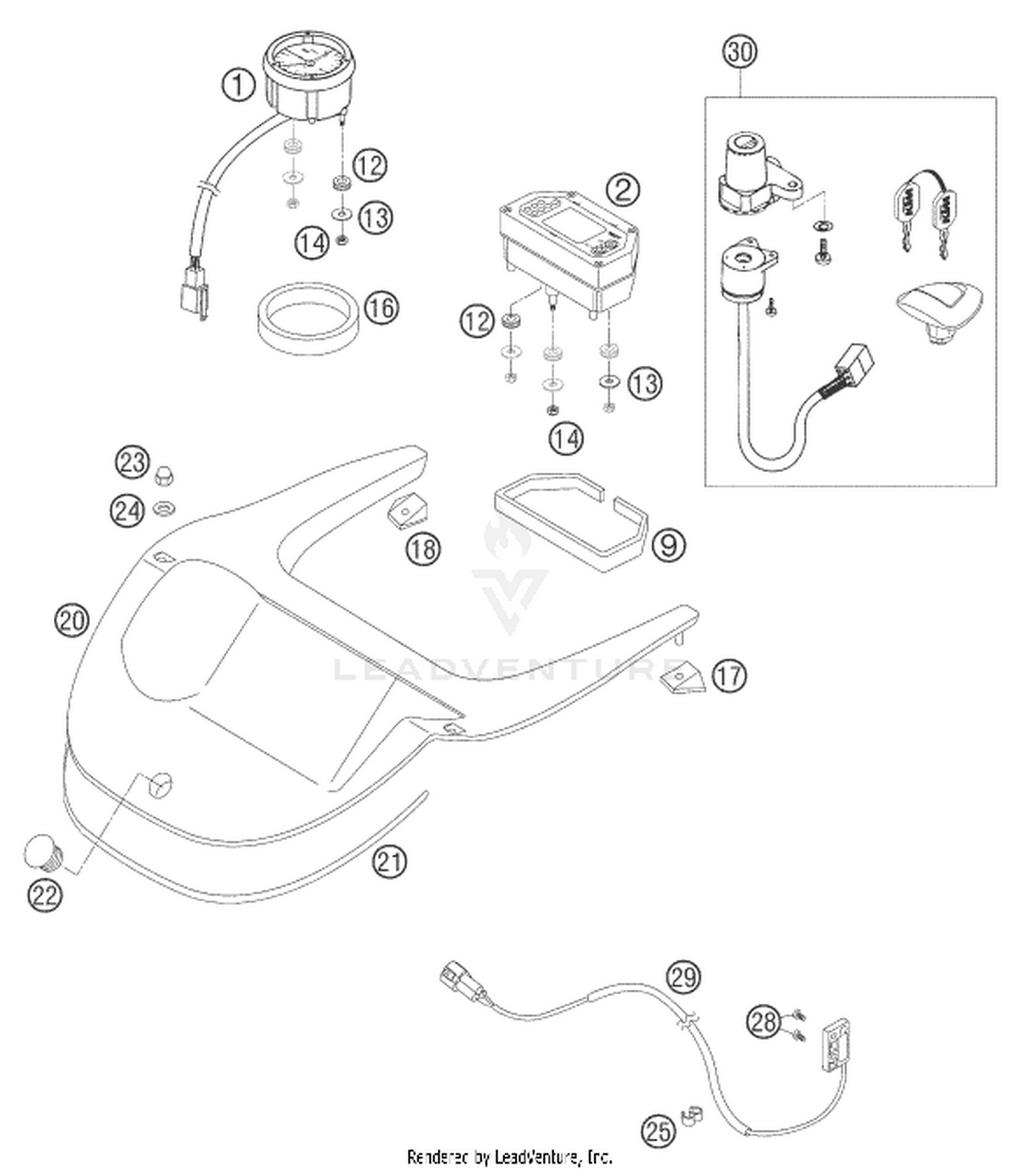 14 INSTRUMENTS / LOCK SYSTEM