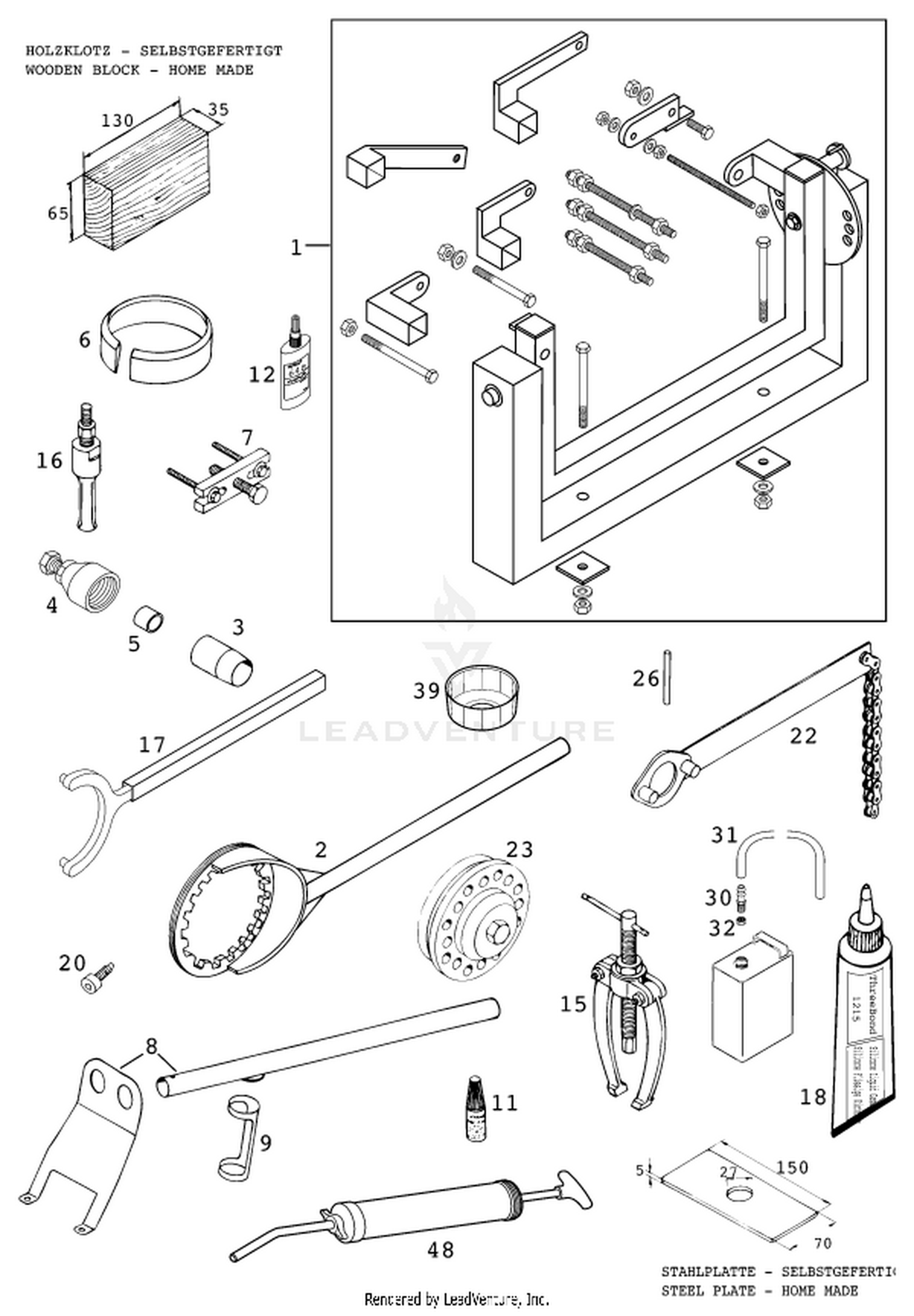 29 Special tools (engine)