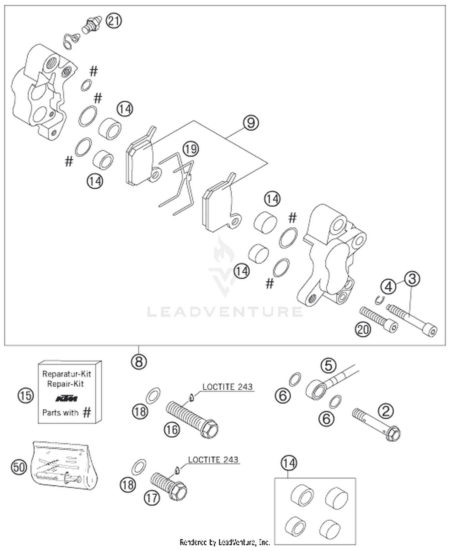 13 FRONT BRAKE CALIPER
