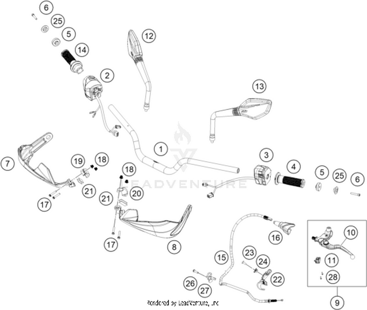 02 HANDLEBAR, CONTROLS