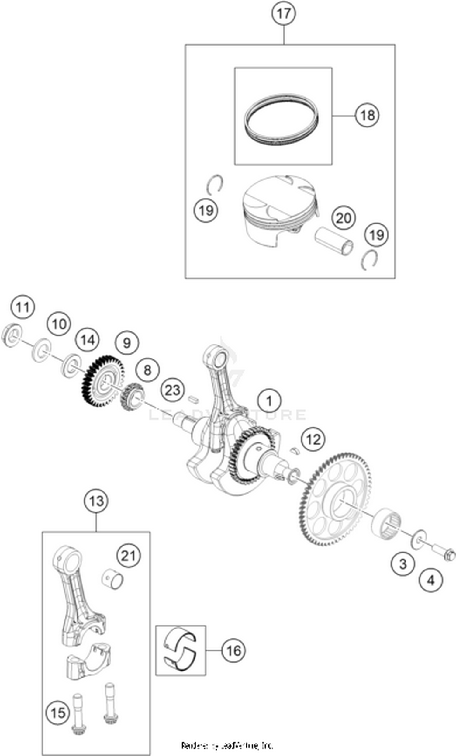 30 CRANKSHAFT, PISTON