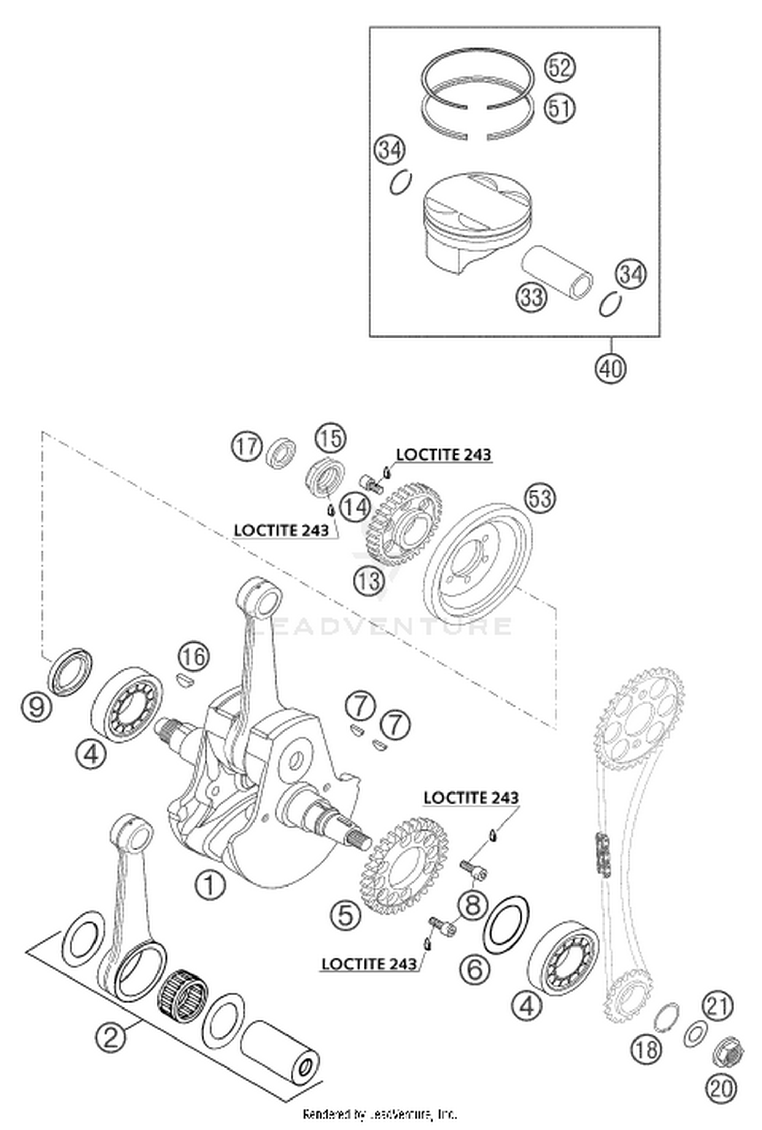 30 CRANKSHAFT, PISTON