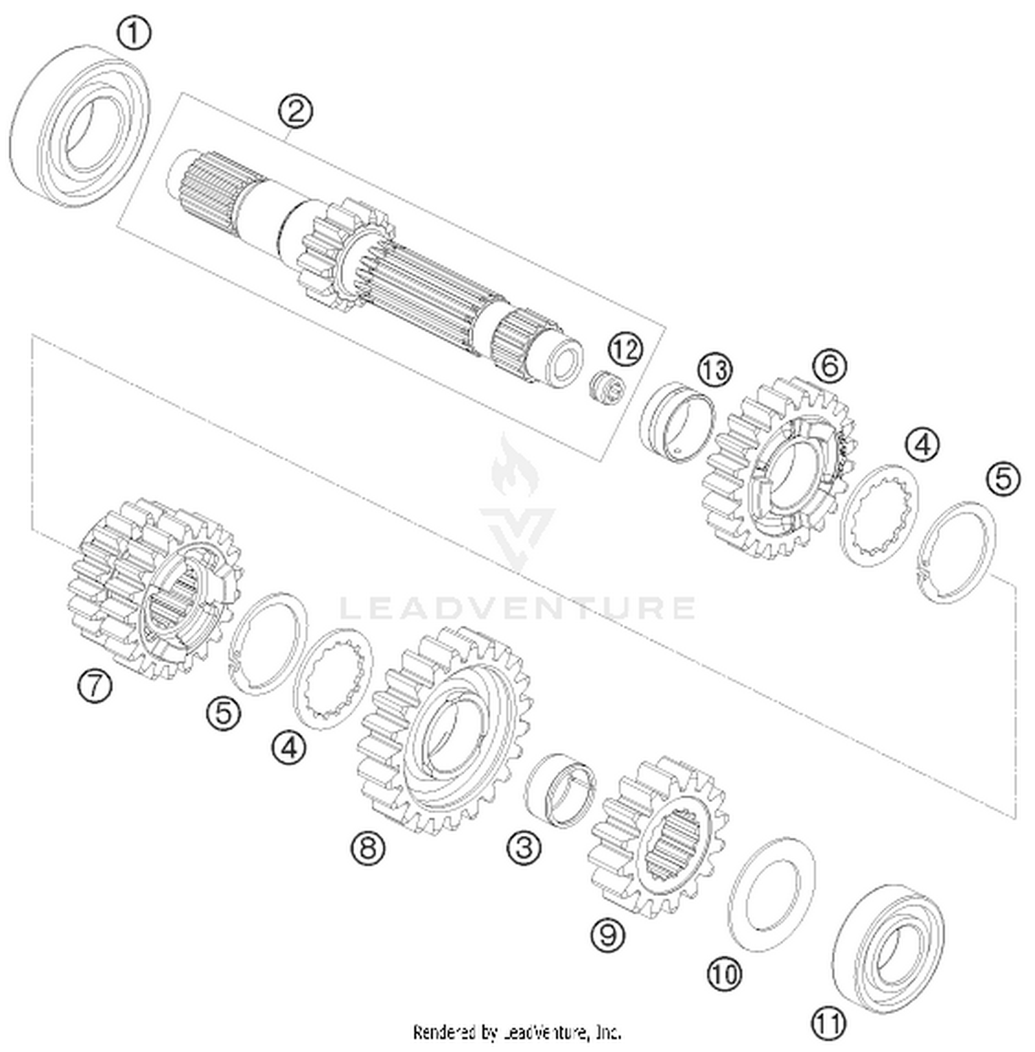 33 TRANSMISSION I - MAIN SHAFT