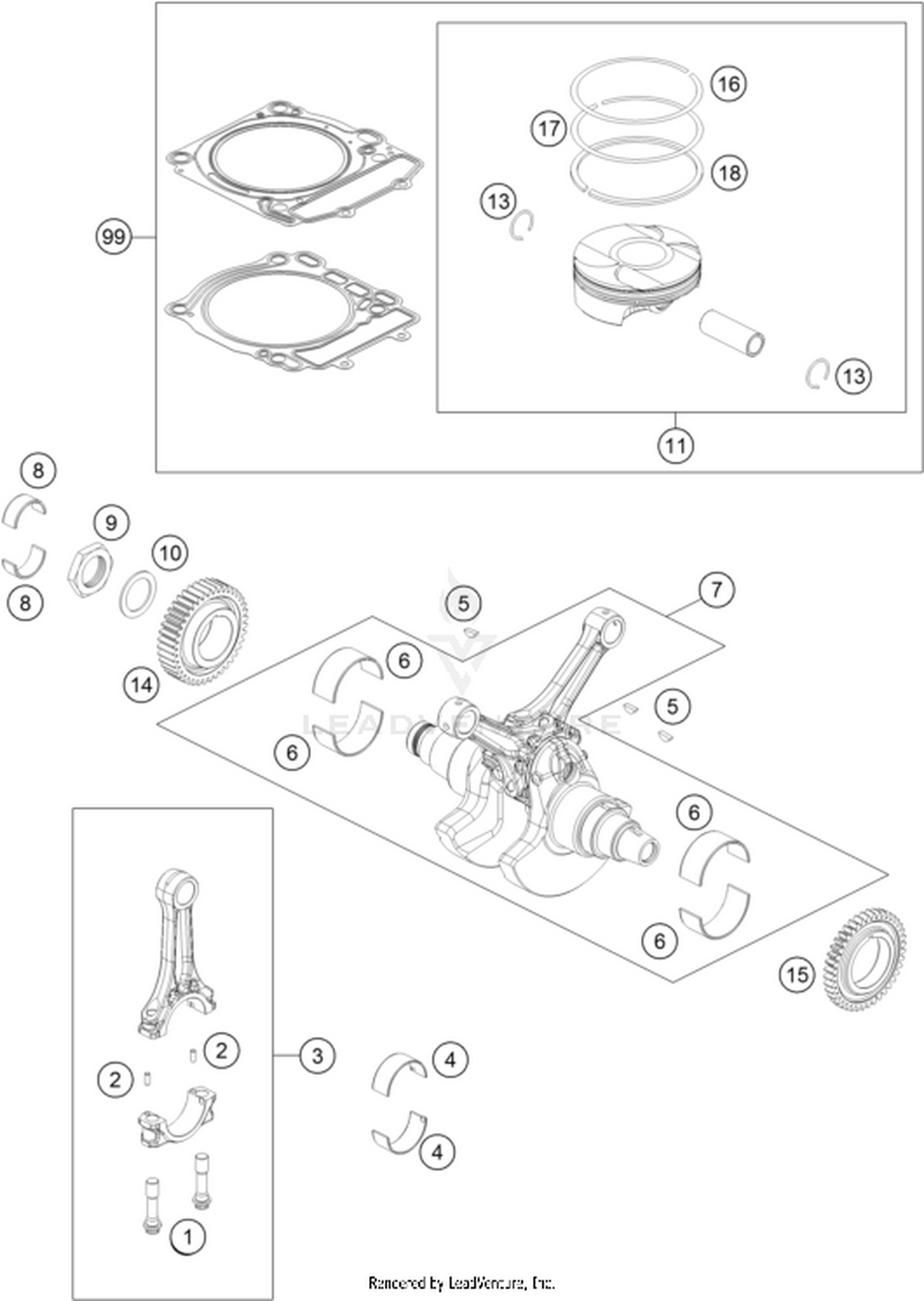 30 CRANKSHAFT, PISTON