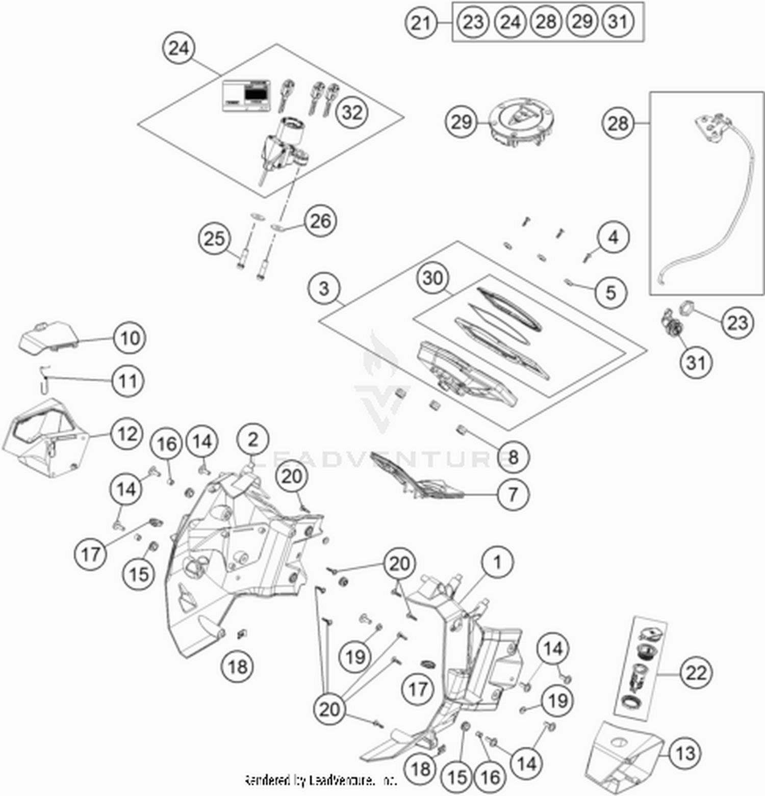 14 INSTRUMENTS / LOCK SYSTEM