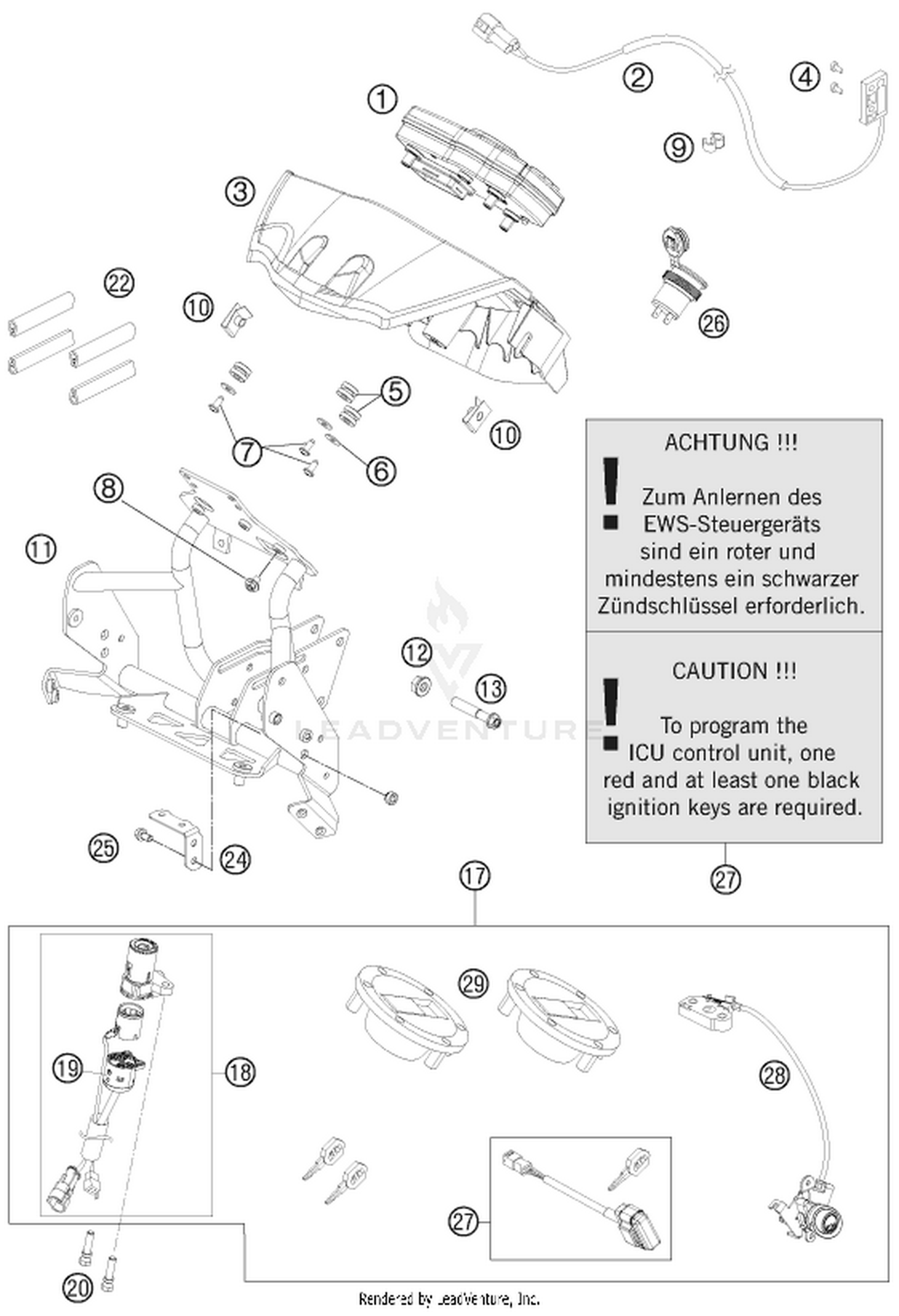 14 INSTRUMENTS / LOCK SYSTEM