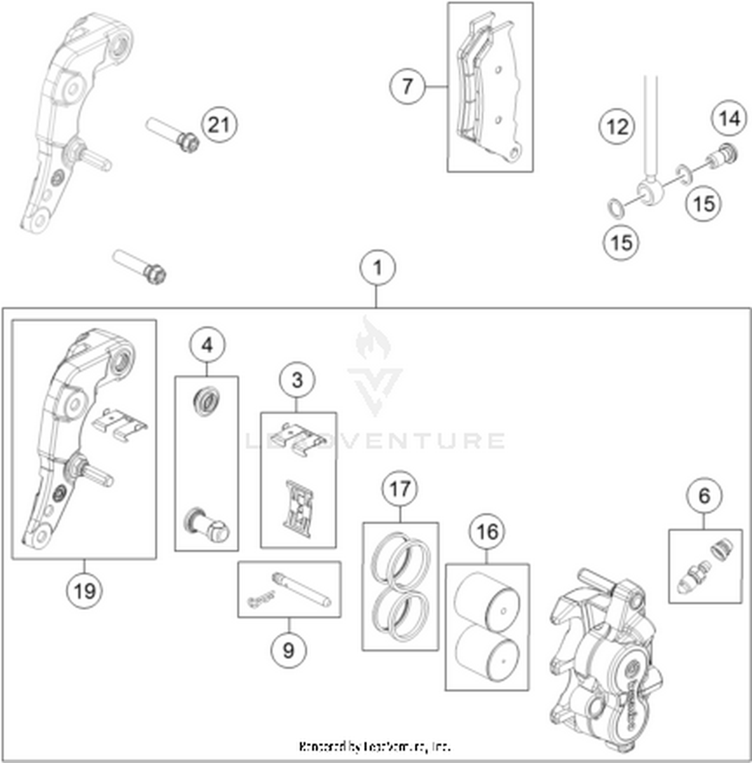 13 FRONT BRAKE CALIPER