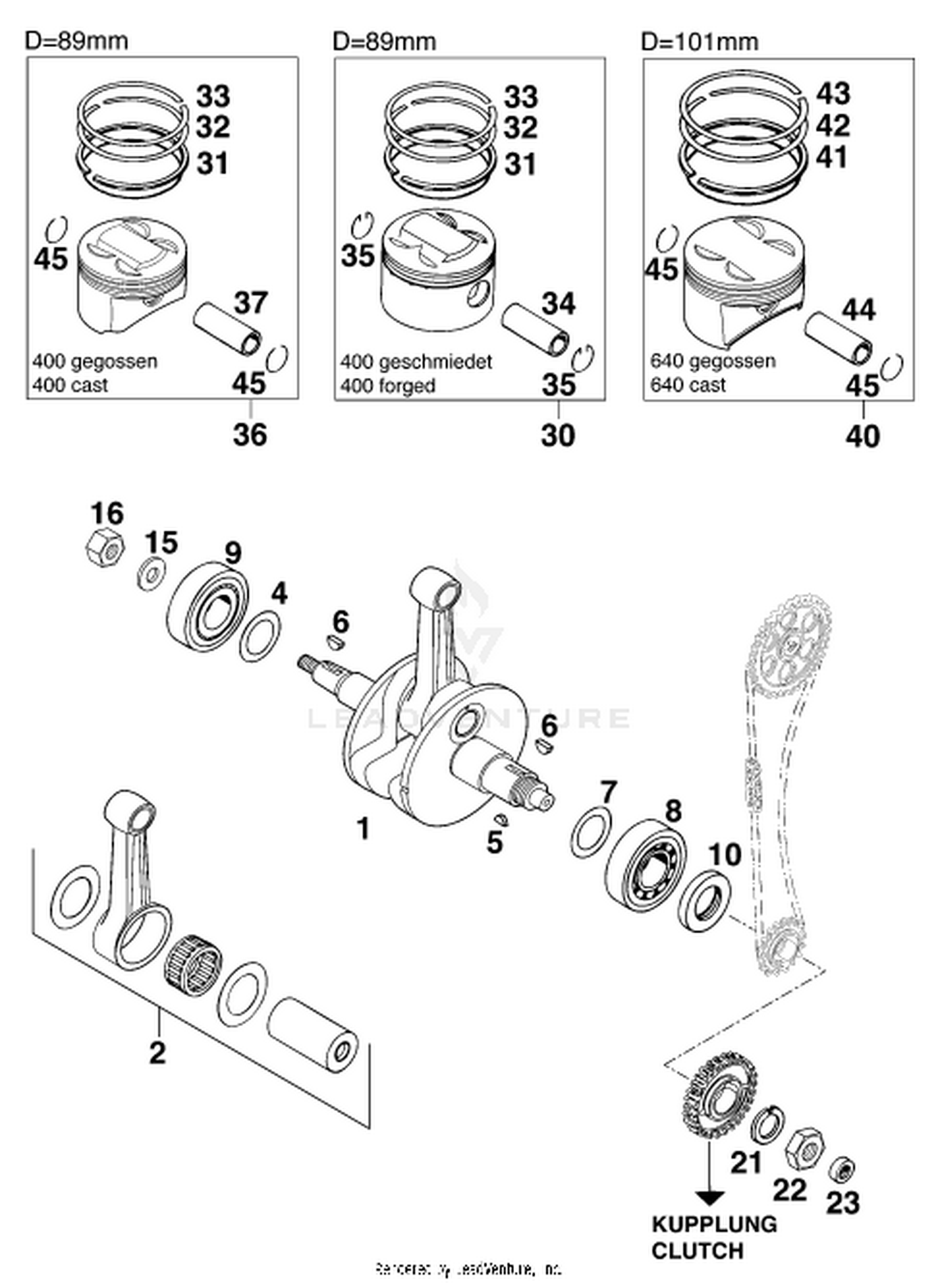 30 CRANKSHAFT, PISTON 2