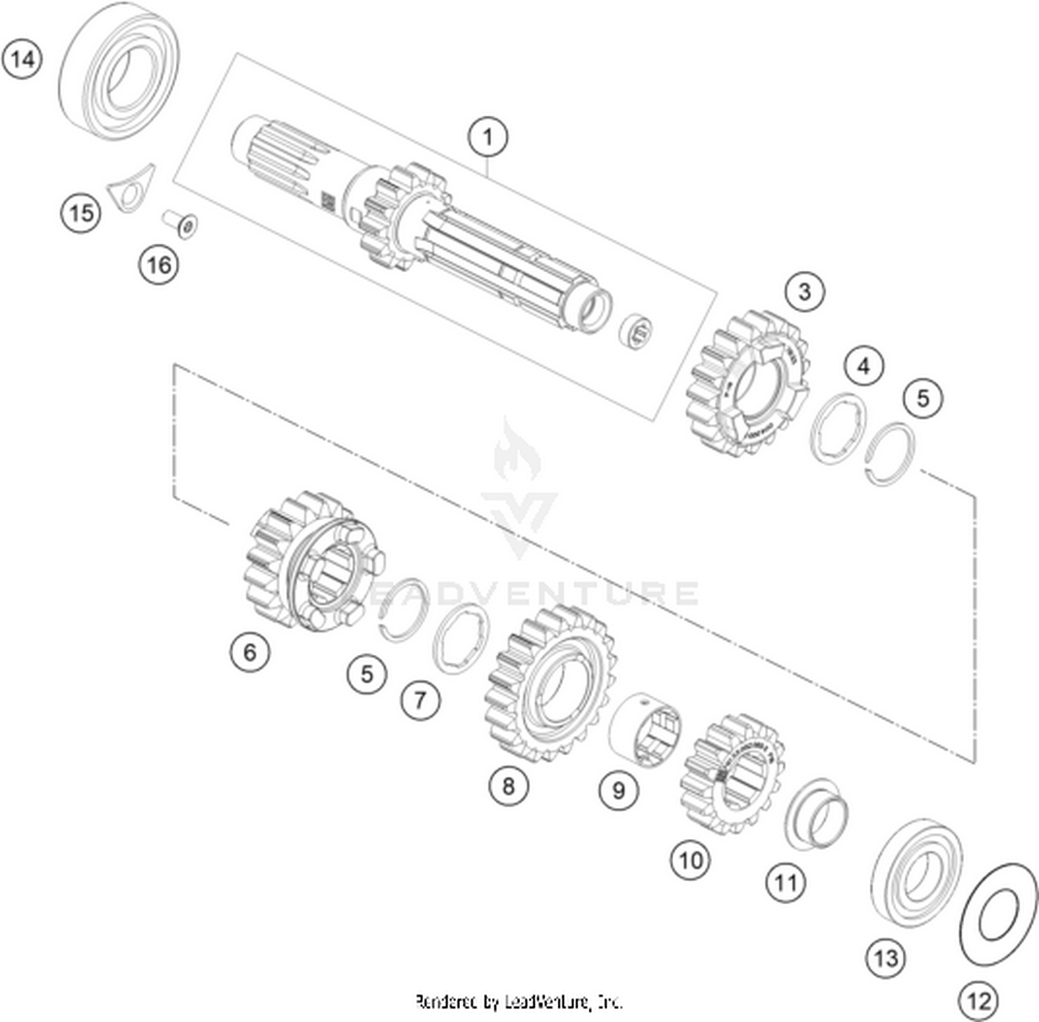 33 TRANSMISSION I - MAIN SHAFT