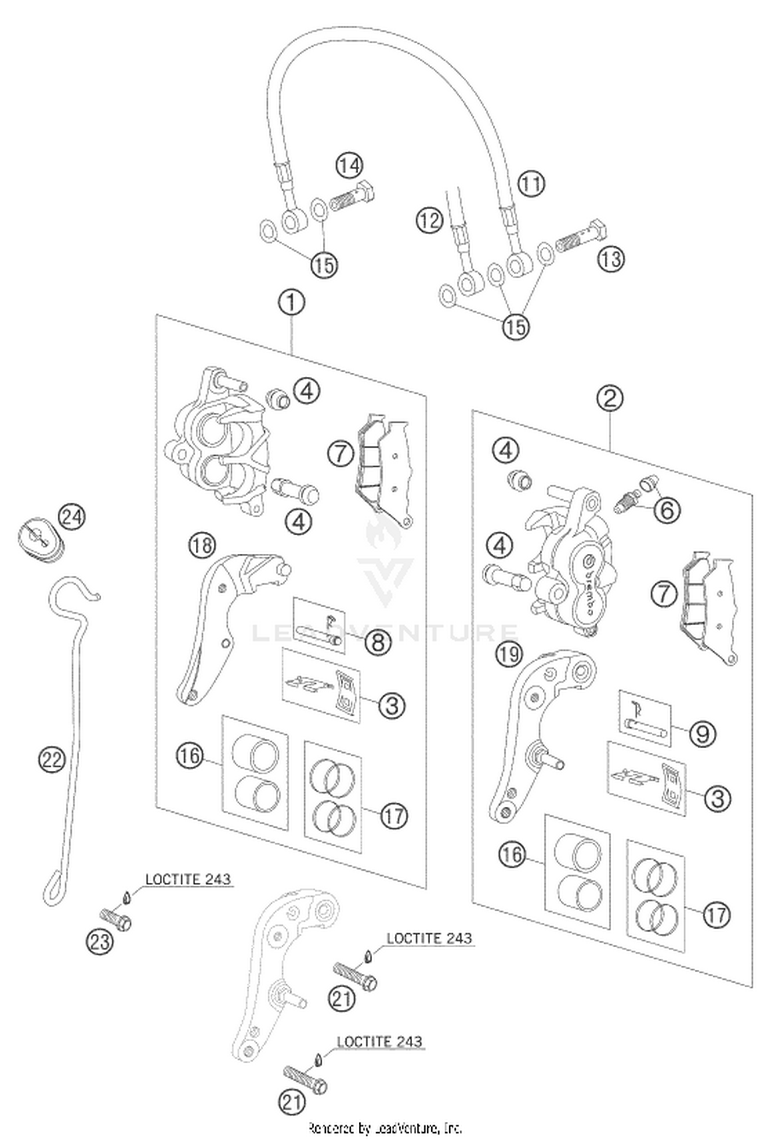 13 FRONT BRAKE CALIPER