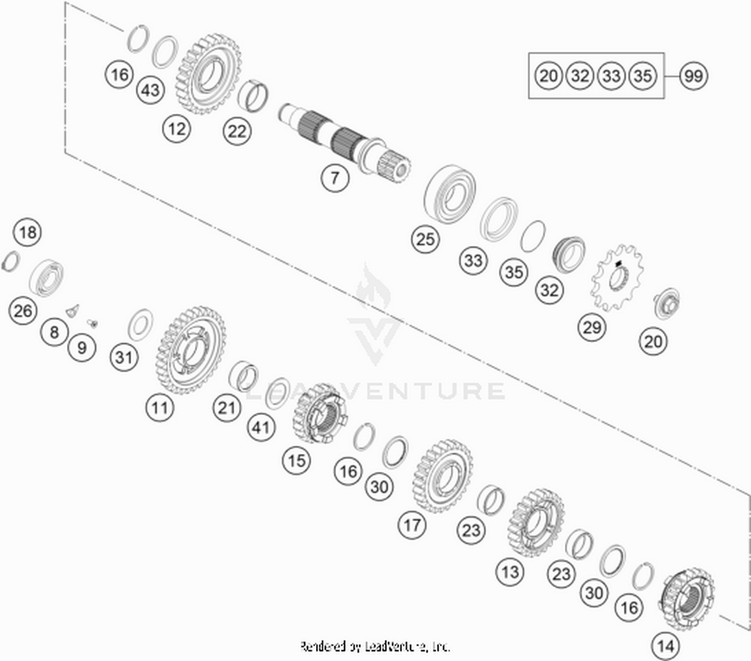 33 TRANSMISSION II - COUNTERSHAFT
