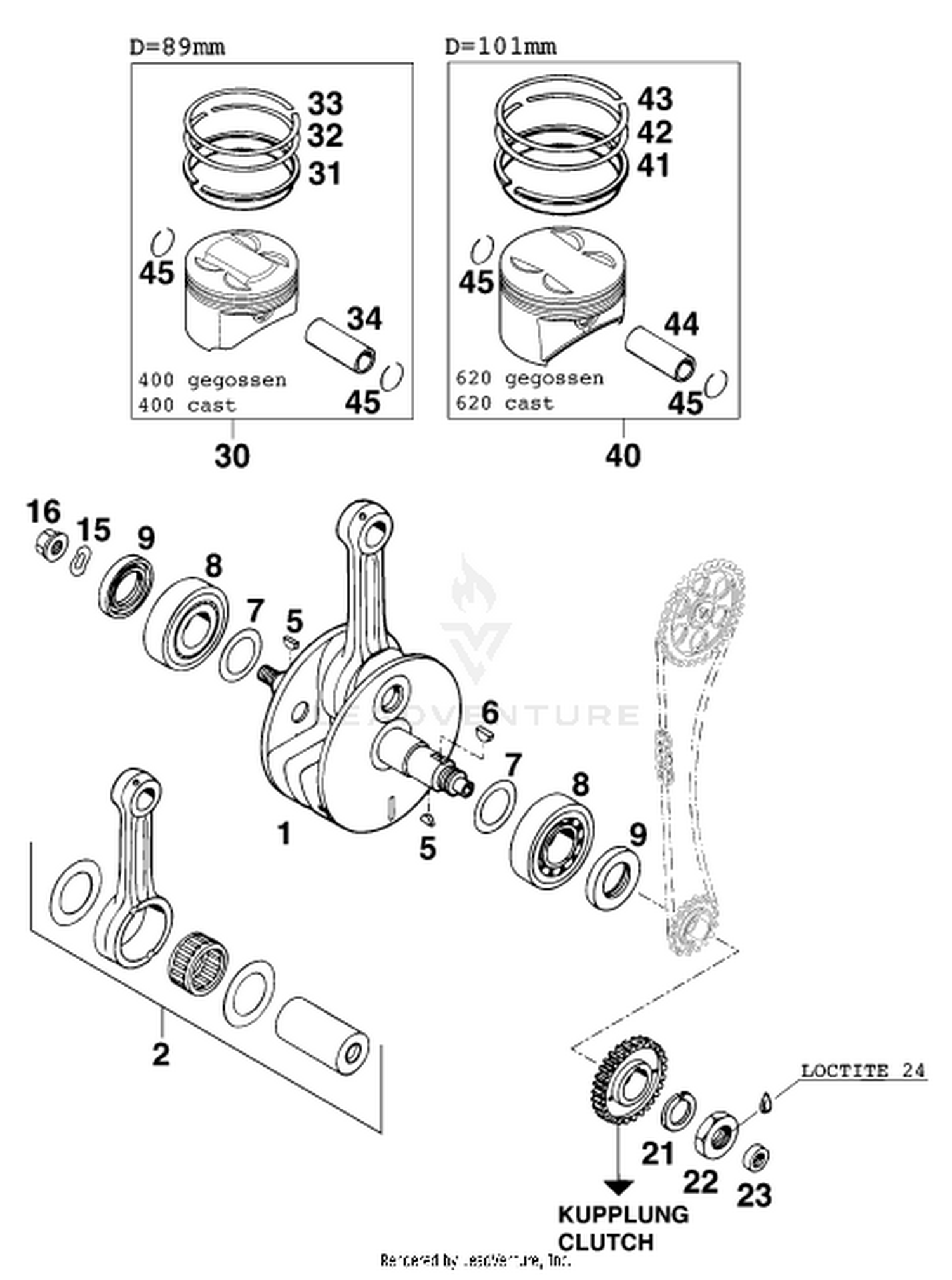 30 CRANKSHAFT, PISTON 2
