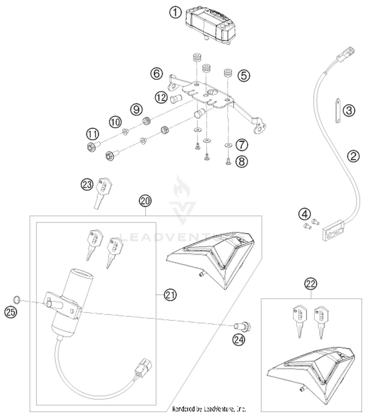 14 INSTRUMENTS / LOCK SYSTEM