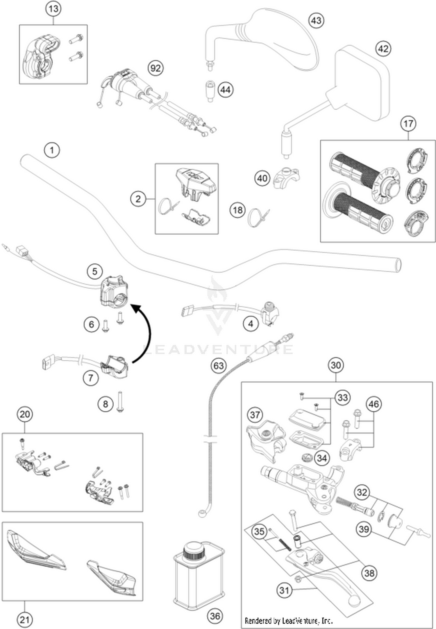 02 HANDLEBAR, CONTROLS