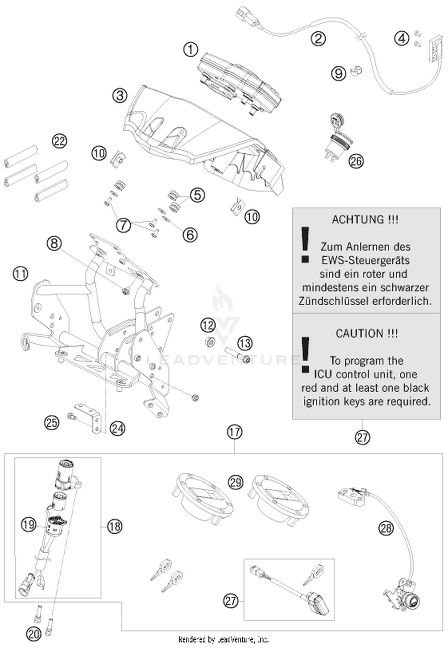14 INSTRUMENTS / LOCK SYSTEM