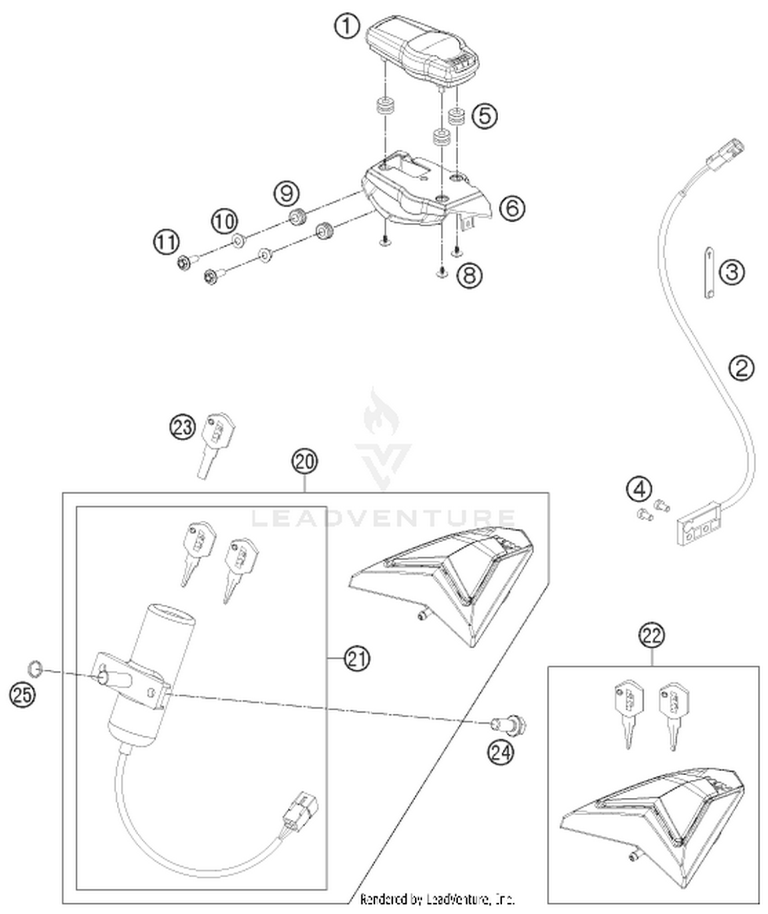 14 INSTRUMENTS / LOCK SYSTEM