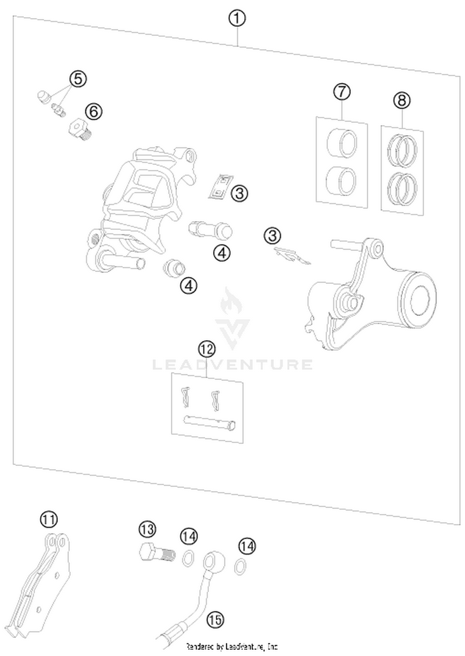 13 REAR BRAKE CALIPER